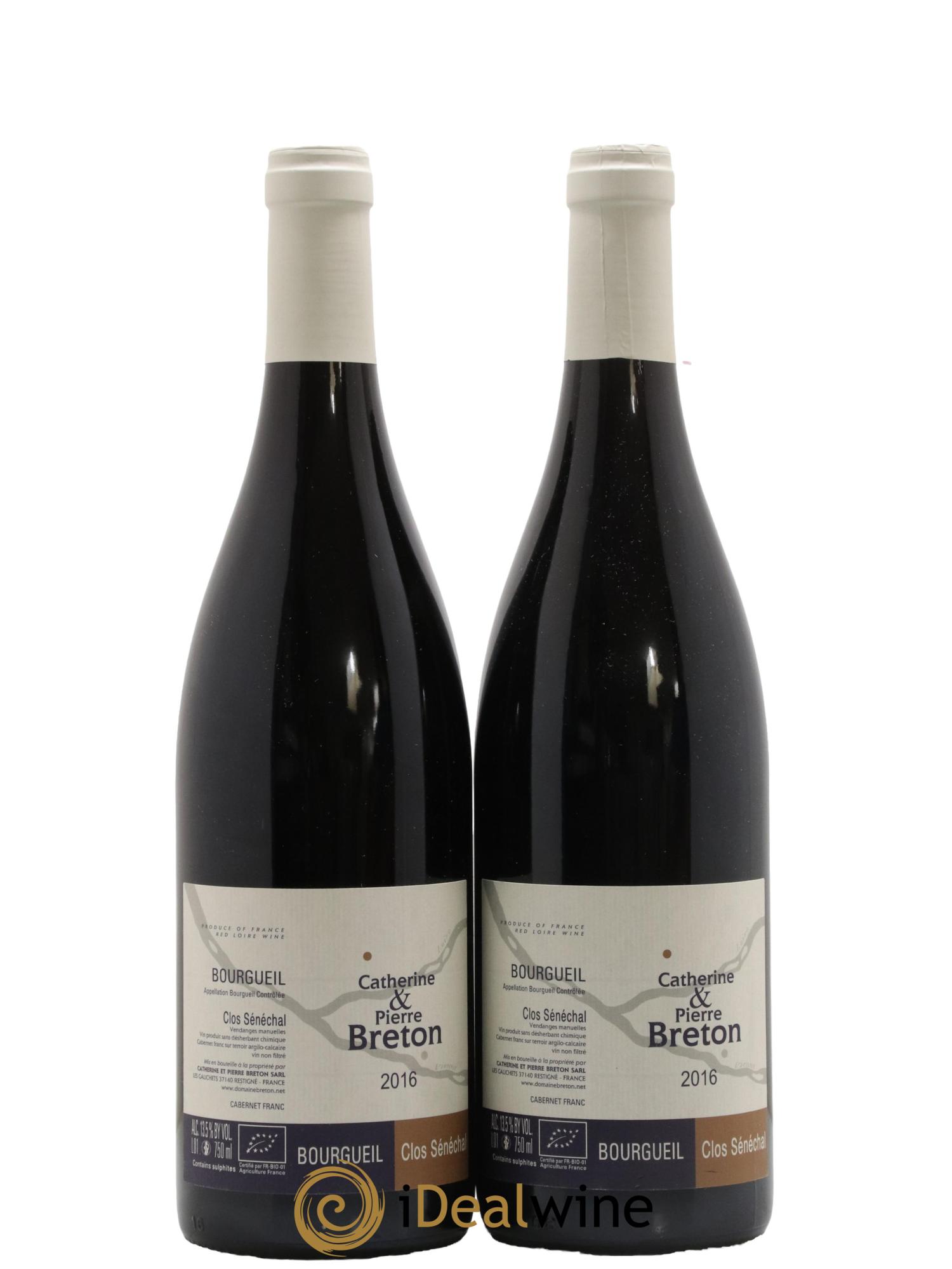 Bourgueil Clos Sénéchal Catherine et Pierre Breton 2016 - Lot de 2 bouteilles - 0