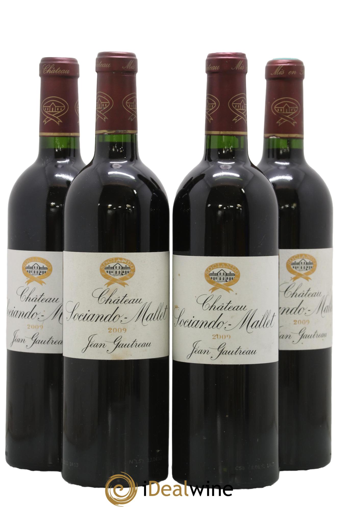 Château Sociando Mallet 2009 - Lot de 4 bouteilles - 0