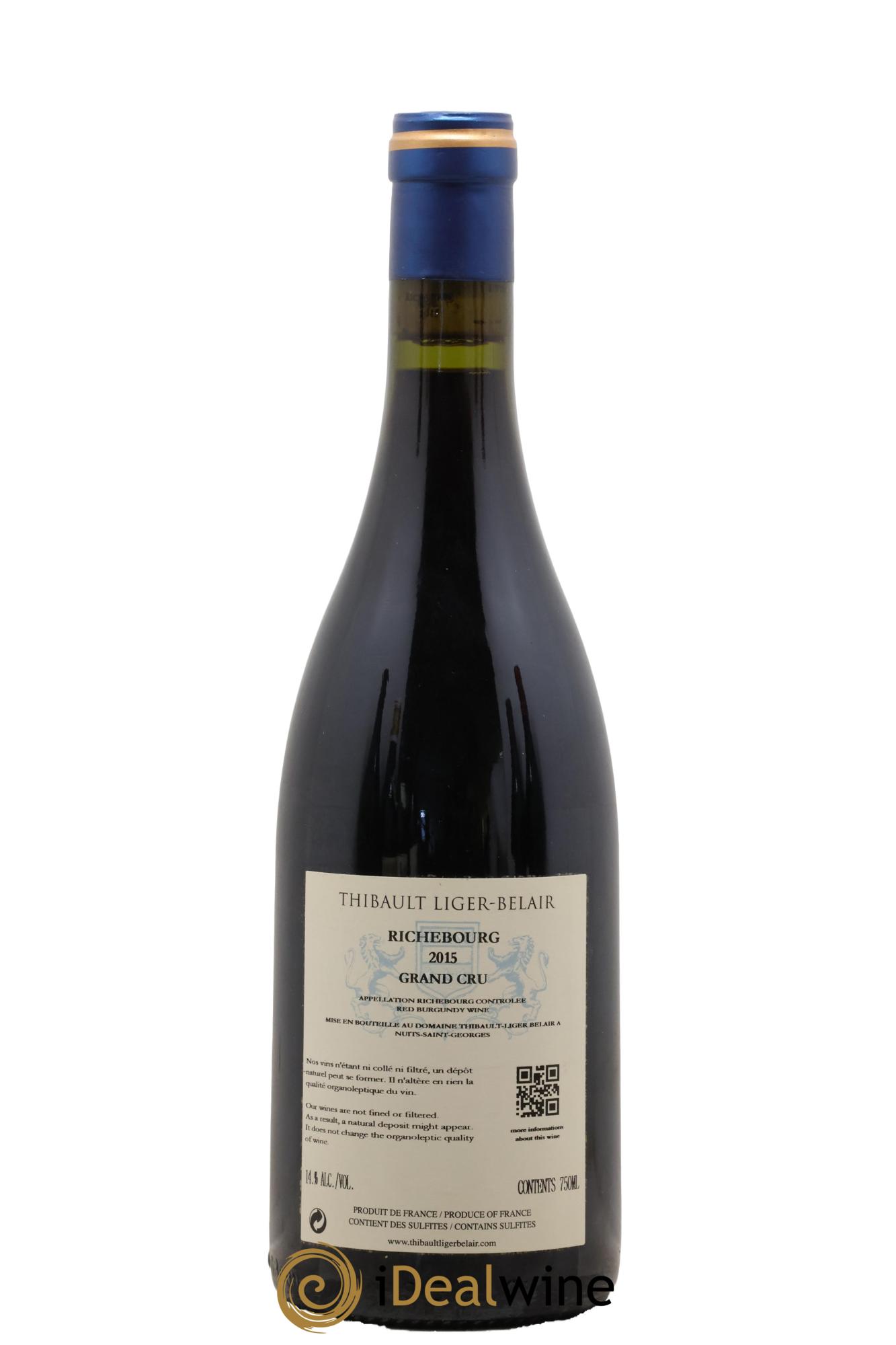 Richebourg Grand Cru Thibault Liger-Belair 2015 - Lot de 1 bouteille - 1