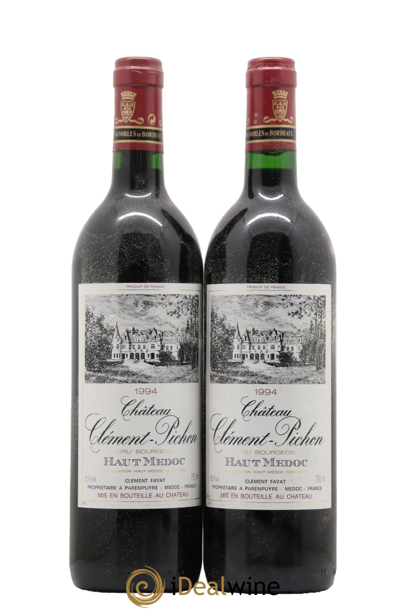 Château Clément-Pichon Cru Bourgeois 1994 - Lot de 2 bouteilles - 0
