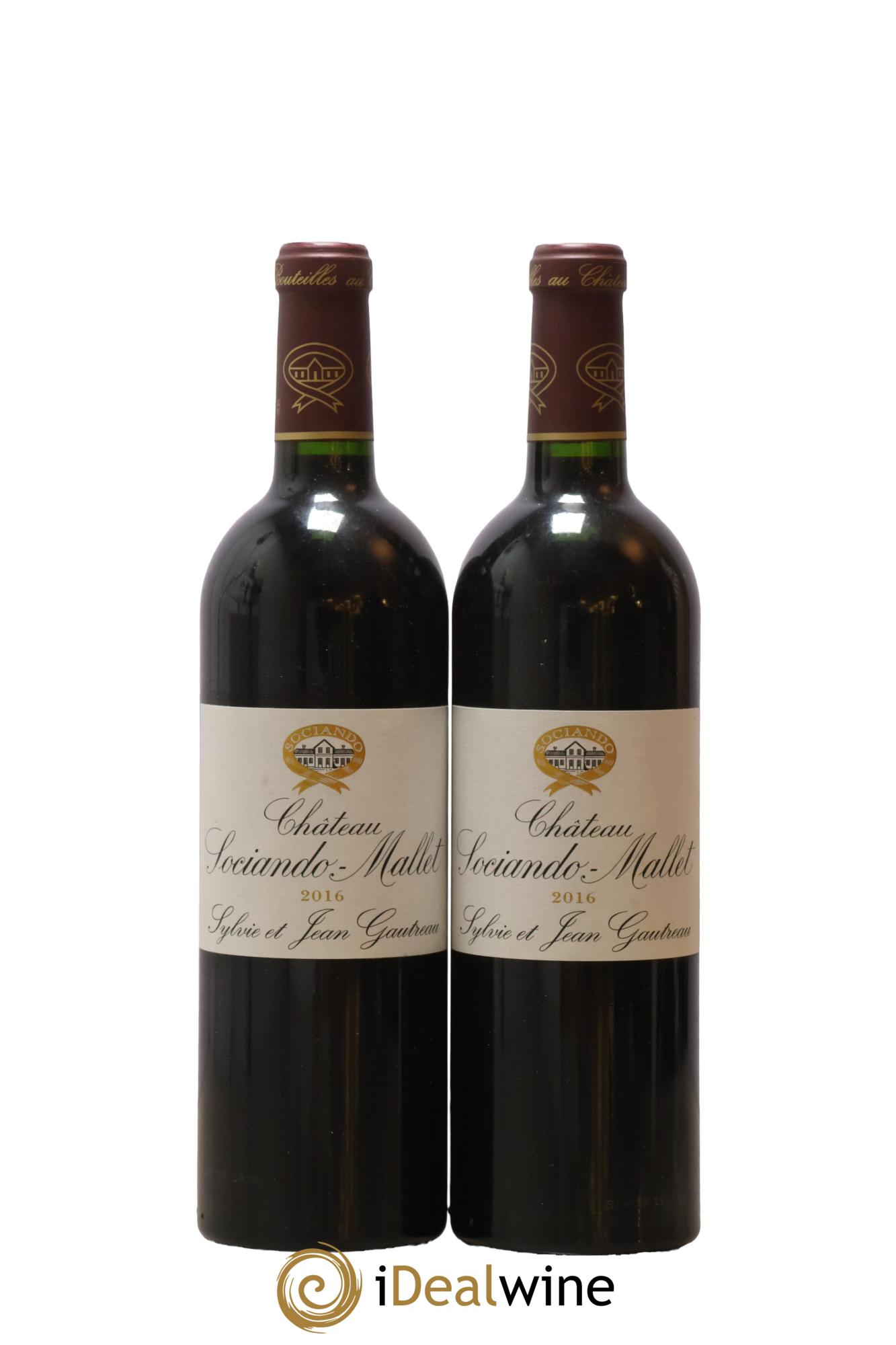 Château Sociando Mallet 2016 - Lot de 2 bouteilles - 0