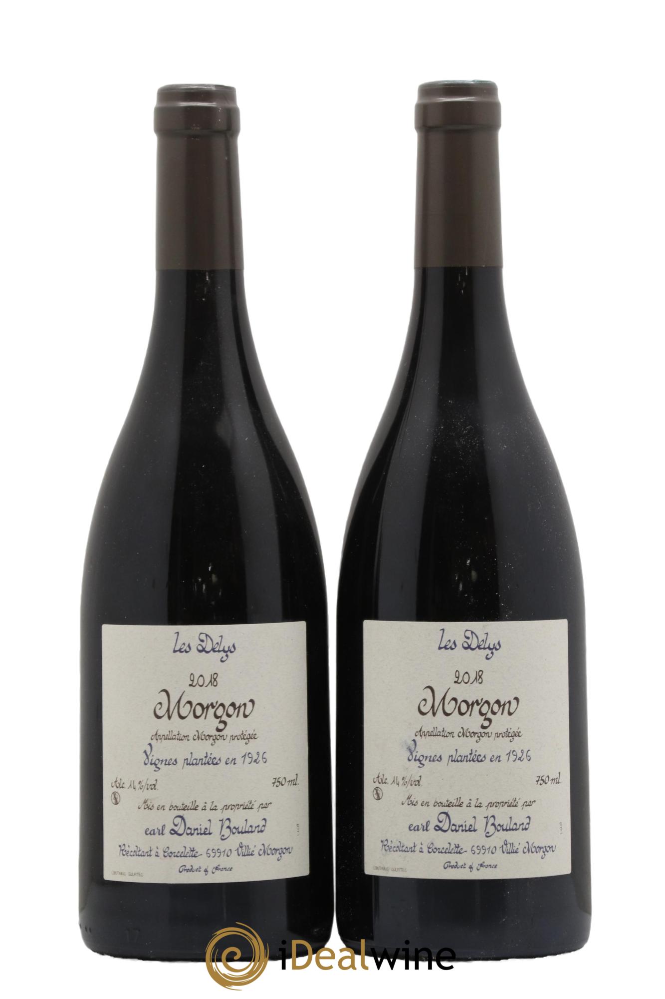 Morgon Les Delys Vielles Vignes de 1926 Daniel Bouland (Domaine) 2018 - Lot de 2 bouteilles - 0