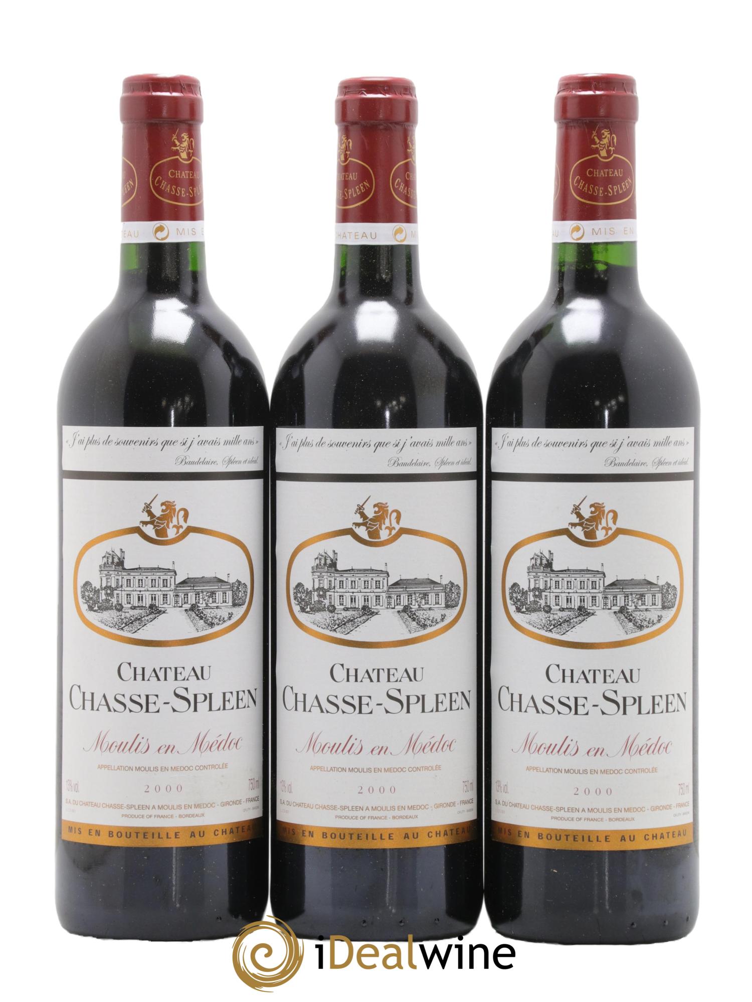 Château Chasse Spleen 2000 - Lot de 12 bouteilles - 1