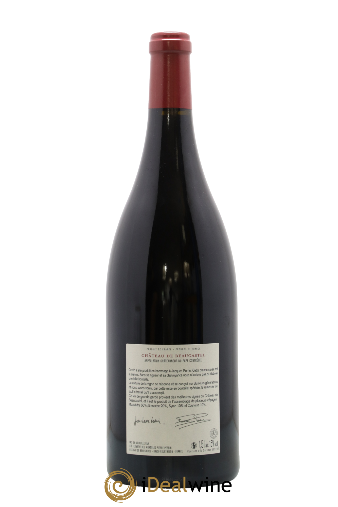 Châteauneuf-du-Pape Château de Beaucastel Hommage à Jacques Perrin Famille Perrin 2010 - Lot de 1 magnum - 1