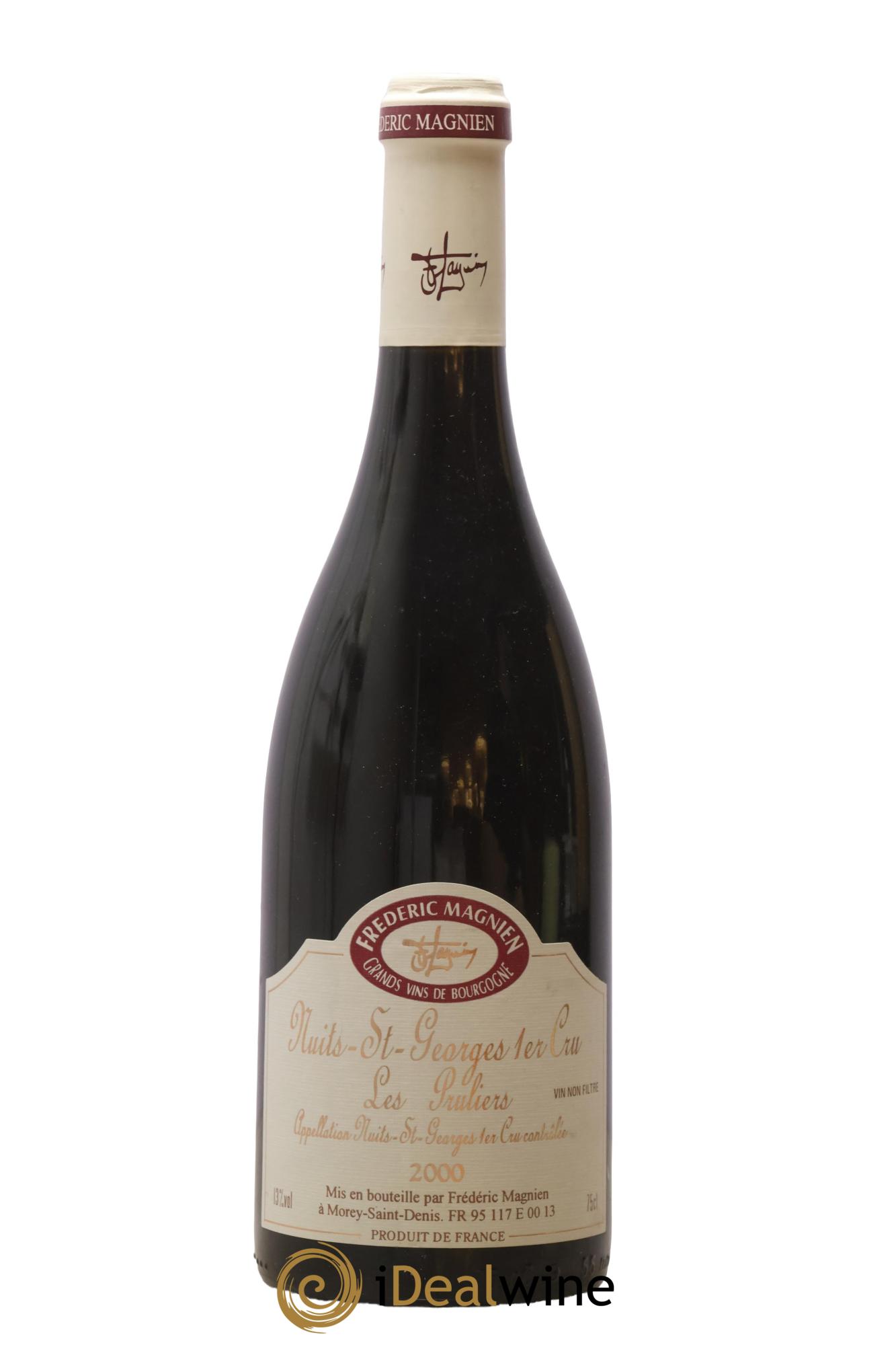 Nuits-Saint-Georges 1er Cru Les Pruliers Domaine Frédéric Magnien 2000 - Lot de 1 bouteille - 0