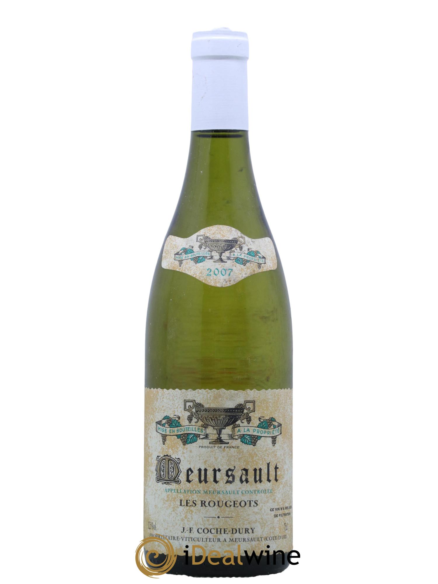 Meursault Les Rougeots Coche Dury (Domaine) 2007 - Lot de 1 bouteille - 0
