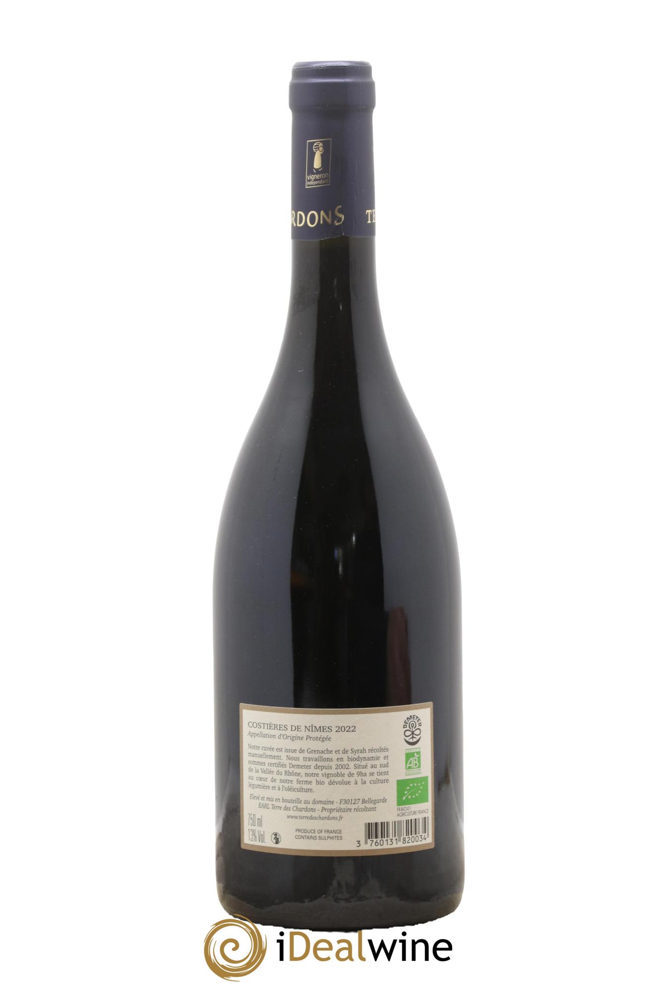 Costières de Nîmes Bien Luné Domaine Terre de Chardons 2022 - Lot de 1 bouteille - 1