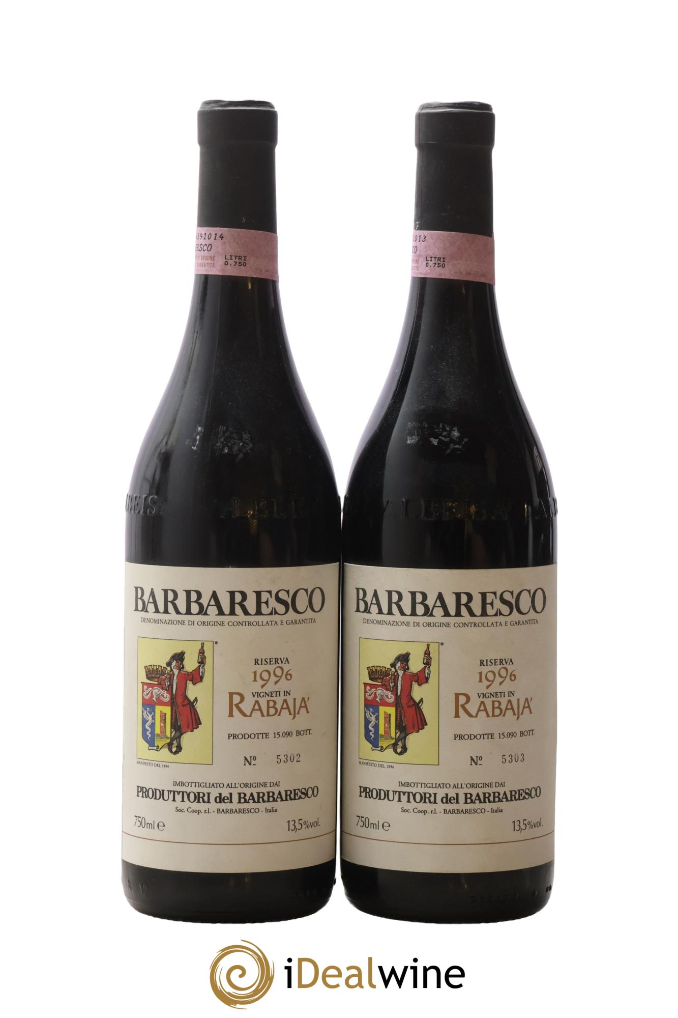 Barolo DOCG Rabaja' Riserva Produttori del Barbaresco 1996 - Lot of 2 bottles - 0