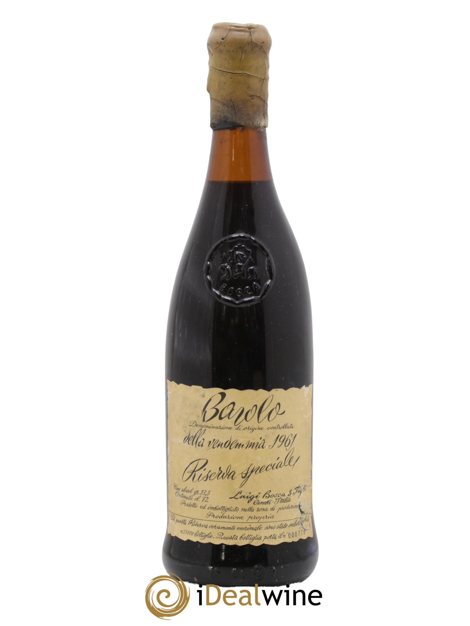 Barolo Riserva Speciale Bosca 1961 - Posten von 1 Flasche - 0