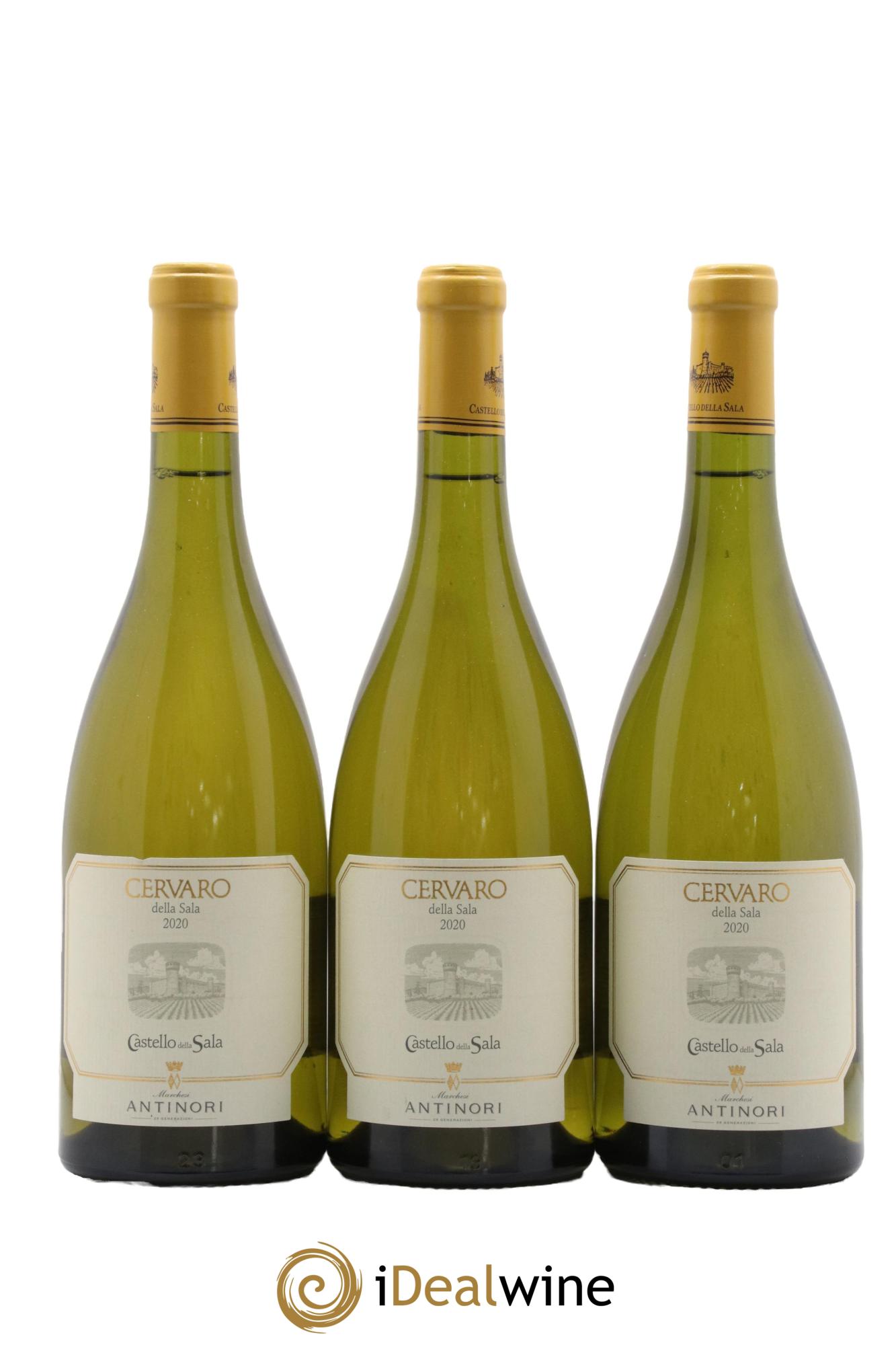 Umbria IGT Cervaro della Sala Castello della Sala - Marchesi Antinori 2020 - Lot de 3 bouteilles - 0