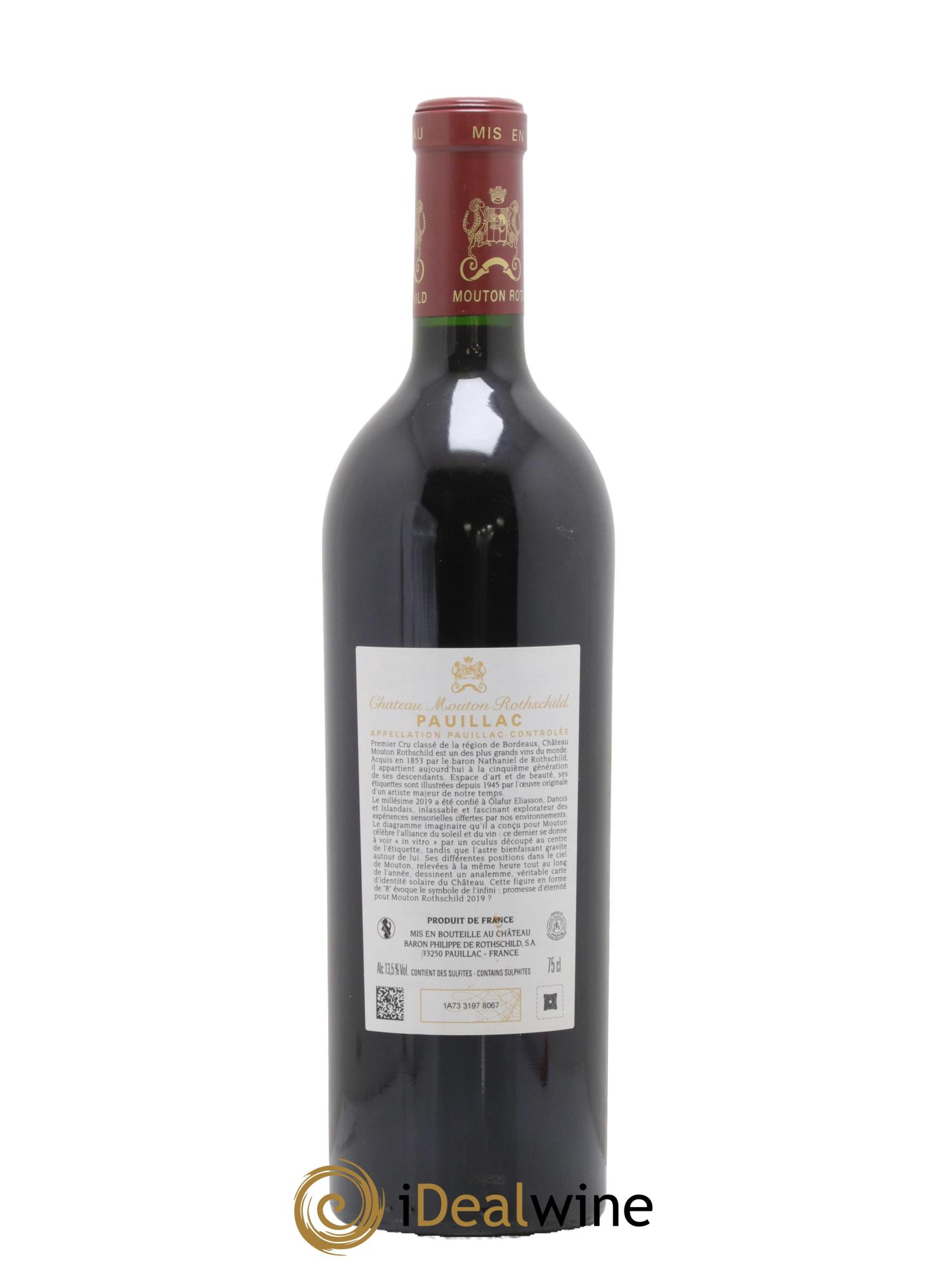 Château Mouton Rothschild 1er Grand Cru Classé 2019 - Lot de 1 bouteille - 1