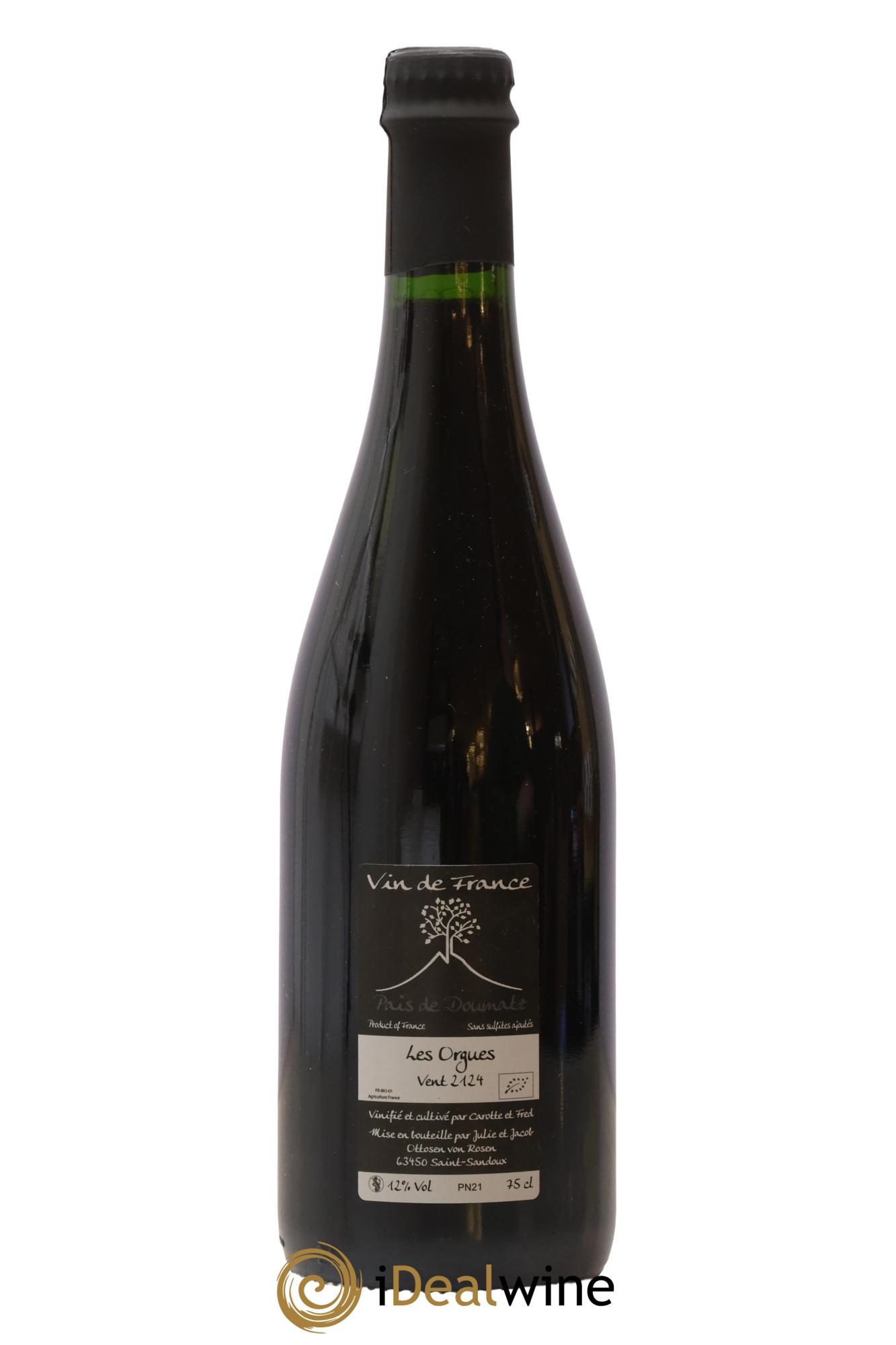 Vin de France Les Orgues Vignoble de l'Arbre Blanc 2021 - Lot de 1 bouteille - 1