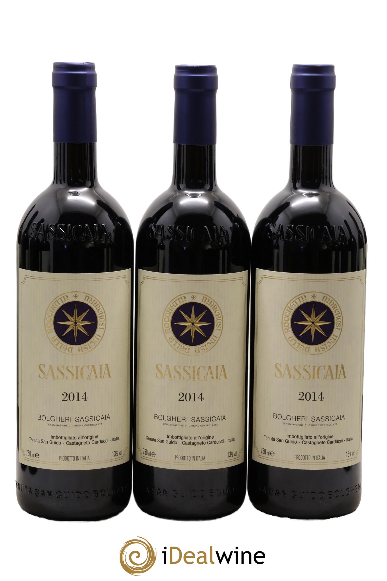 Bolgheri DOC Sassicaia Tenuta San Guido 2014 - Posten von 12 Flaschen - 1