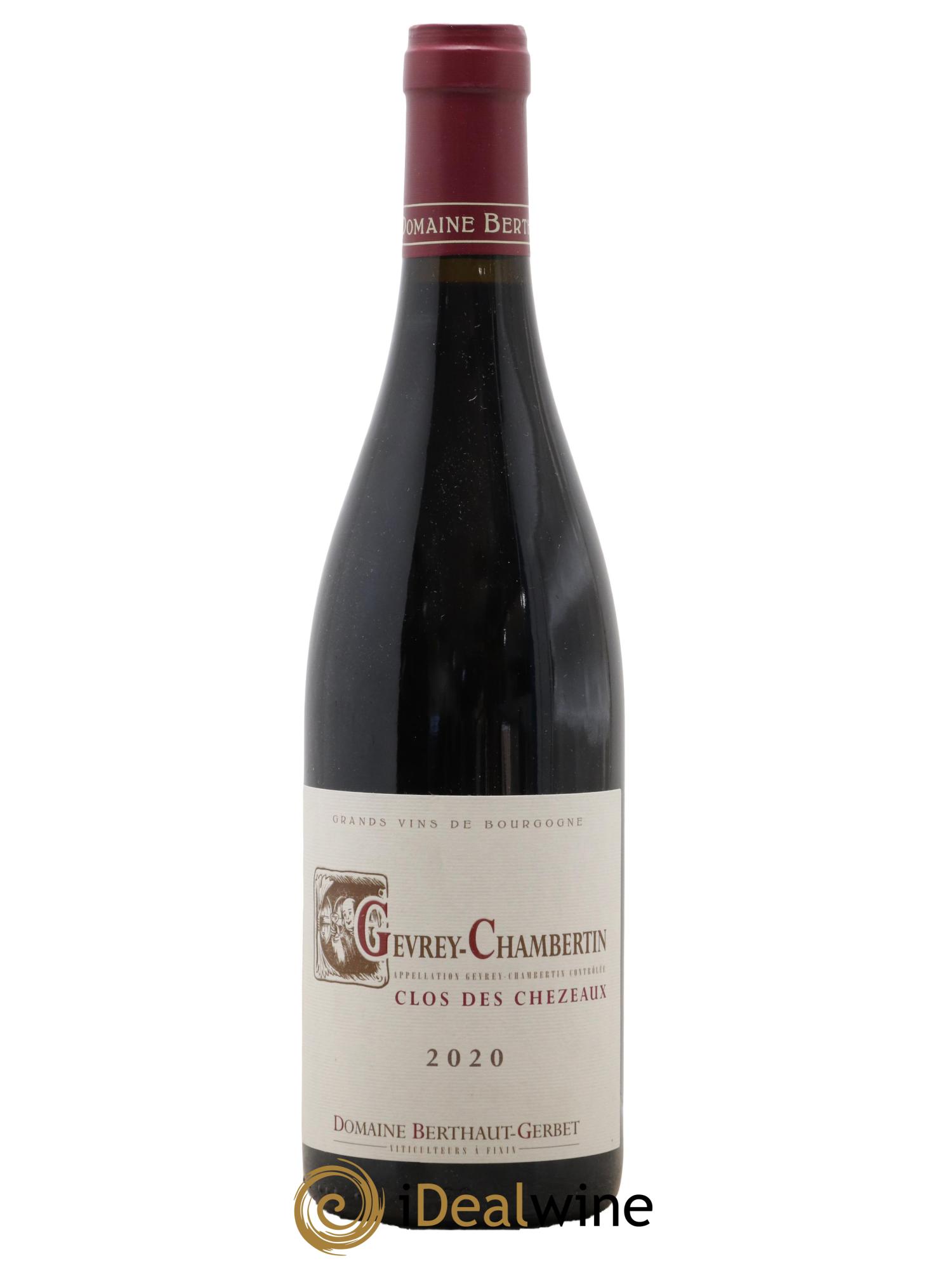 Gevrey-Chambertin Clos des Chezeaux Domaine Berthaut-Gerbet 2020 - Lot de 1 bouteille - 0