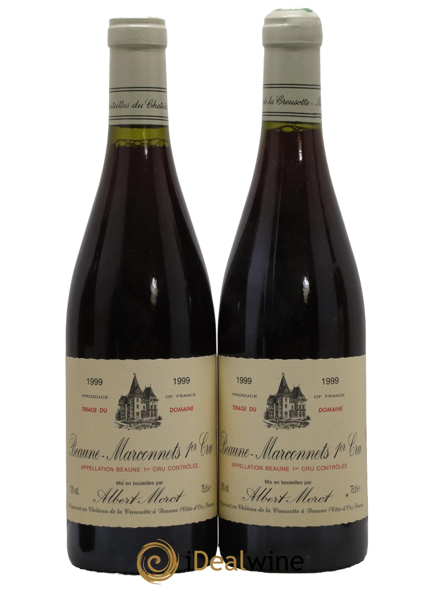 Beaune 1er Cru Les Marconnets Albert Morot 1999 - Lot of 2 bottles - 0