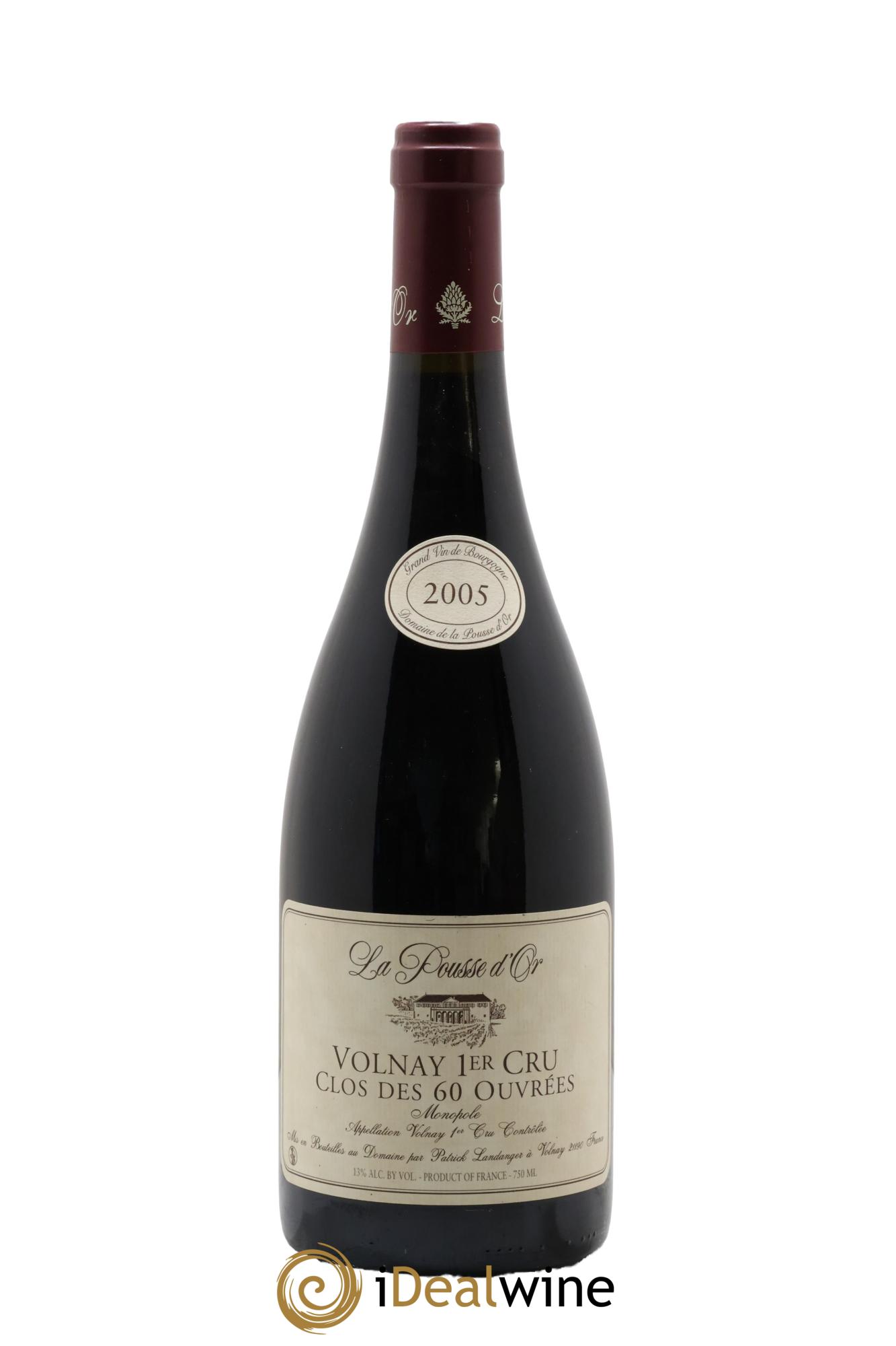 Volnay 1er Cru Clos des 60 ouvrées La Pousse d'Or (Domaine de) 2005 - Posten von 1 Flasche - 0