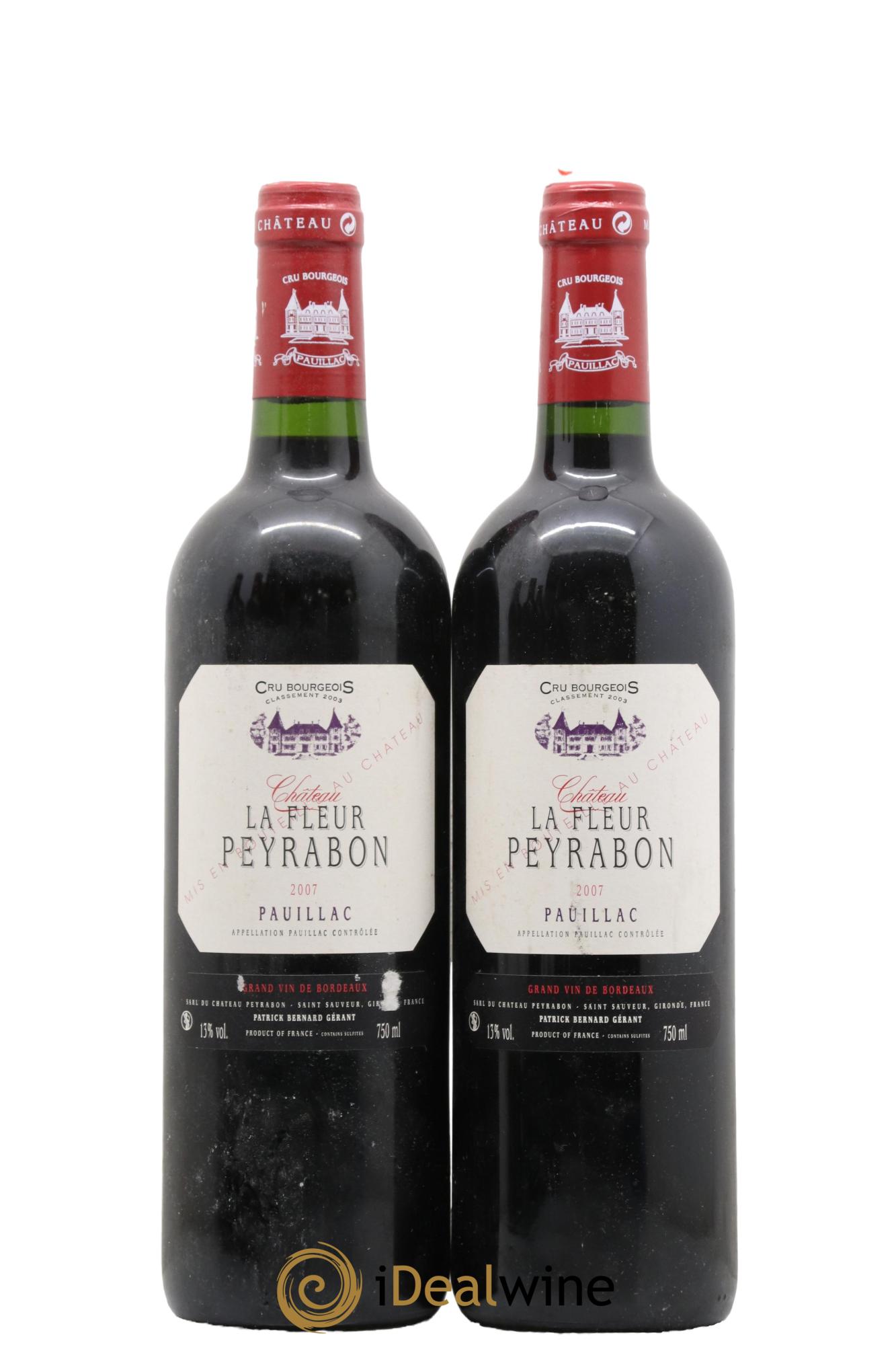 Château La Fleur Peyrabon Cru Bourgeois 2007 - Lot de 2 bouteilles - 0