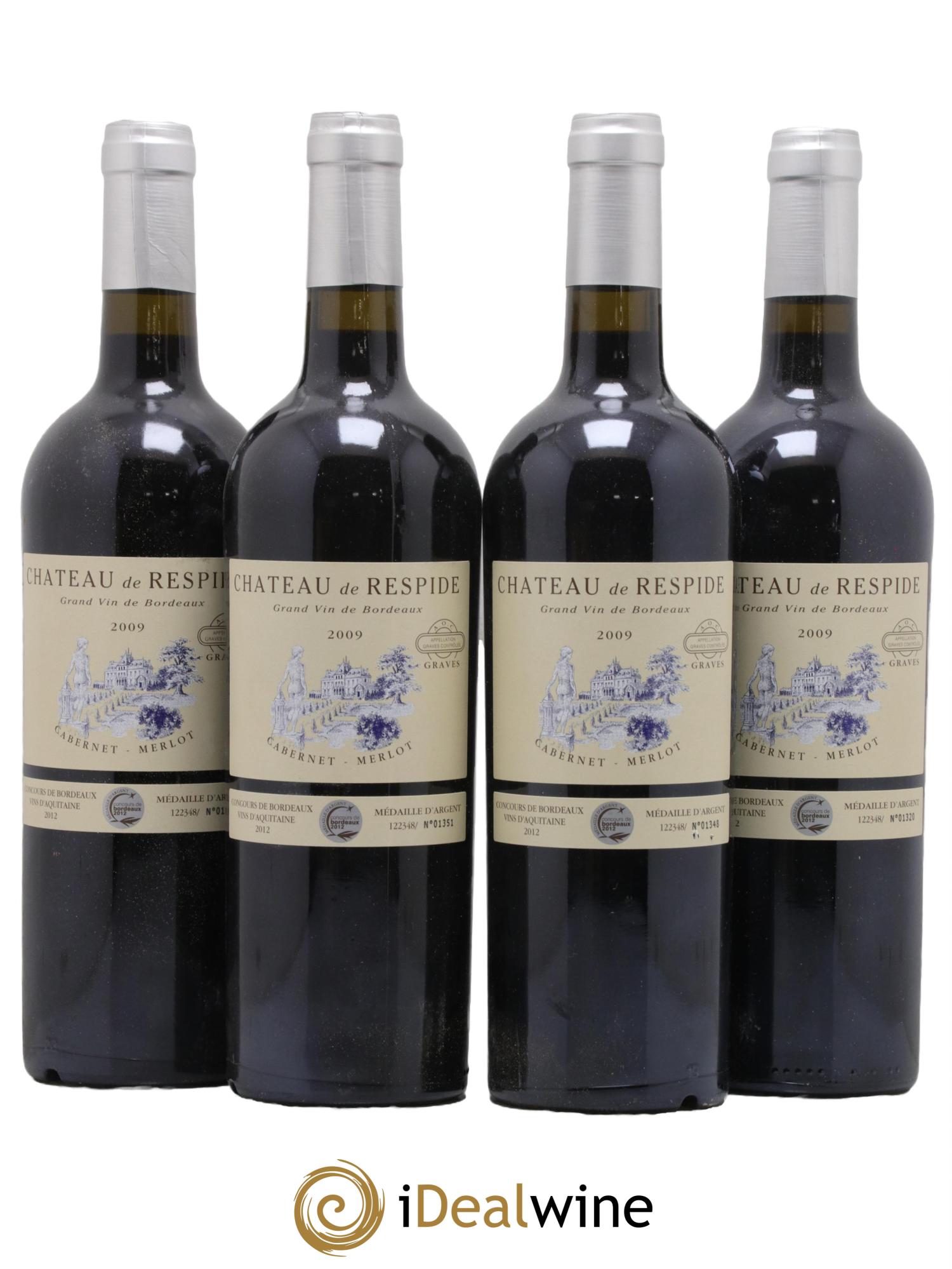 Graves Chateau de Respide Cabernet Merlot 2009 - Lot de 4 bouteilles - 0