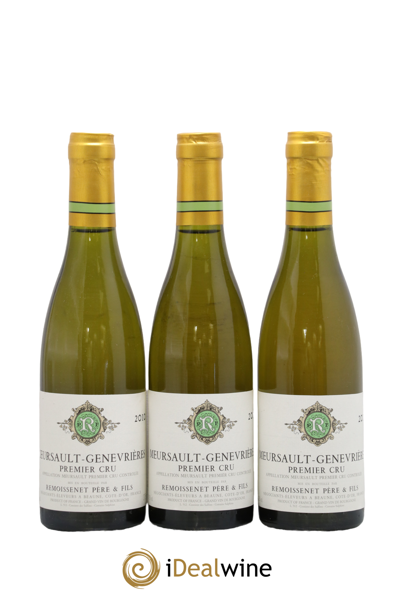 Meursault 1er Cru Genevrières Remoissenet Père et Fils 2010 - Lot de 3 demi bouteilles - 0