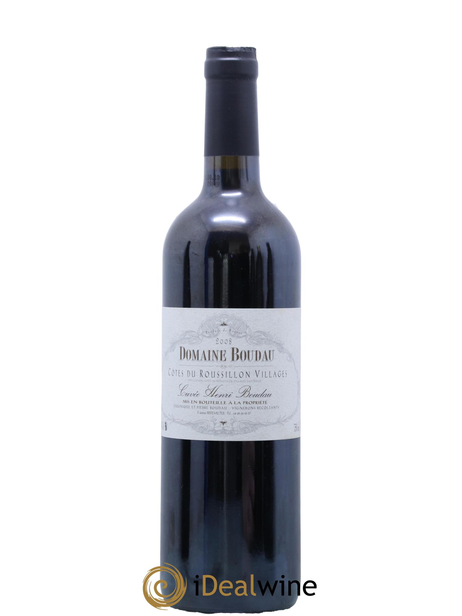 Côtes du Roussillon Cuvee Henry Boudau Domaine Boudau 2008 - Lot de 1 bouteille - 0