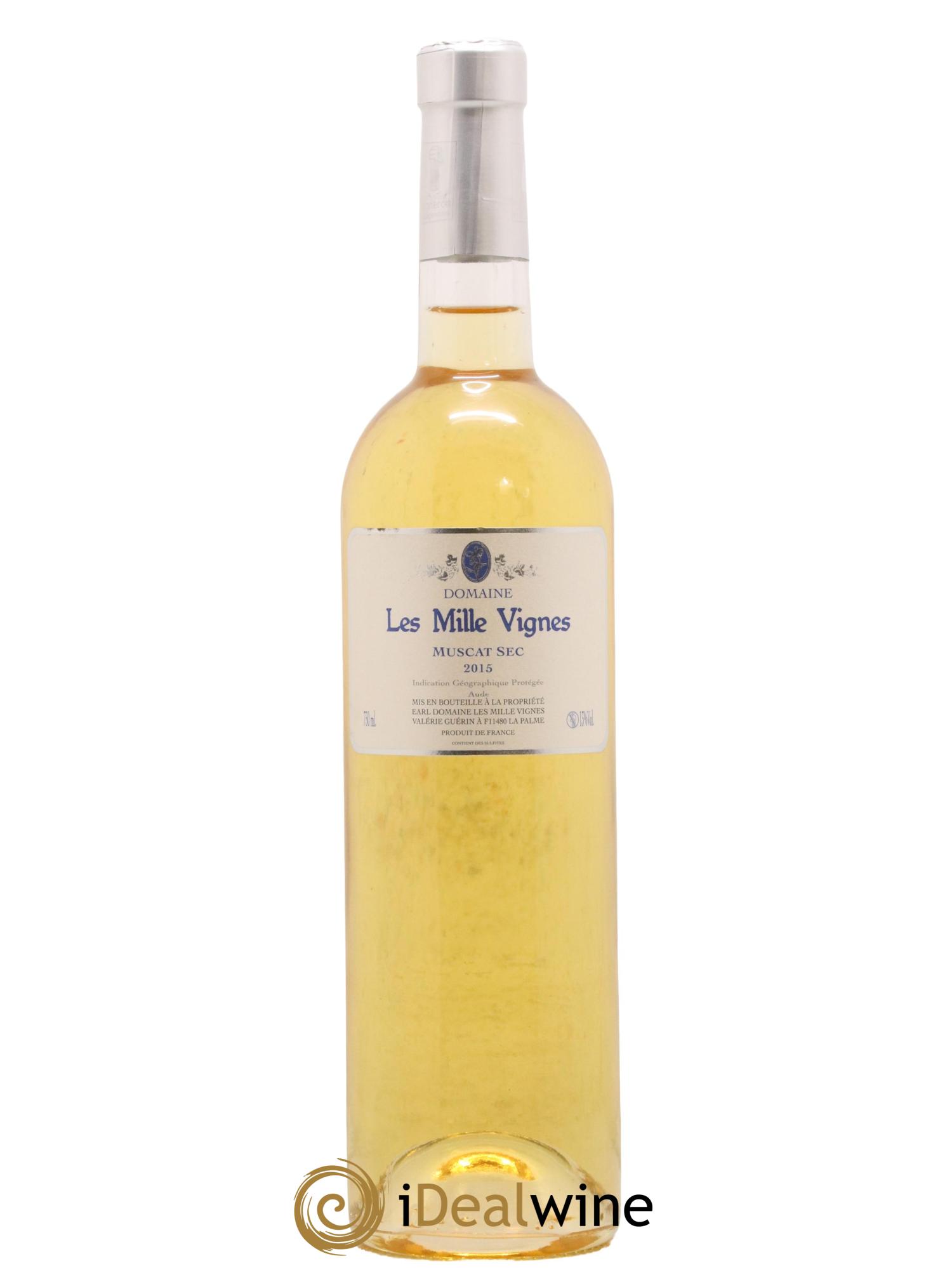 Languedoc IGP Aude Muscat sec Domaine Les Mille Vignes 2015 - Posten von 1 Flasche - 0