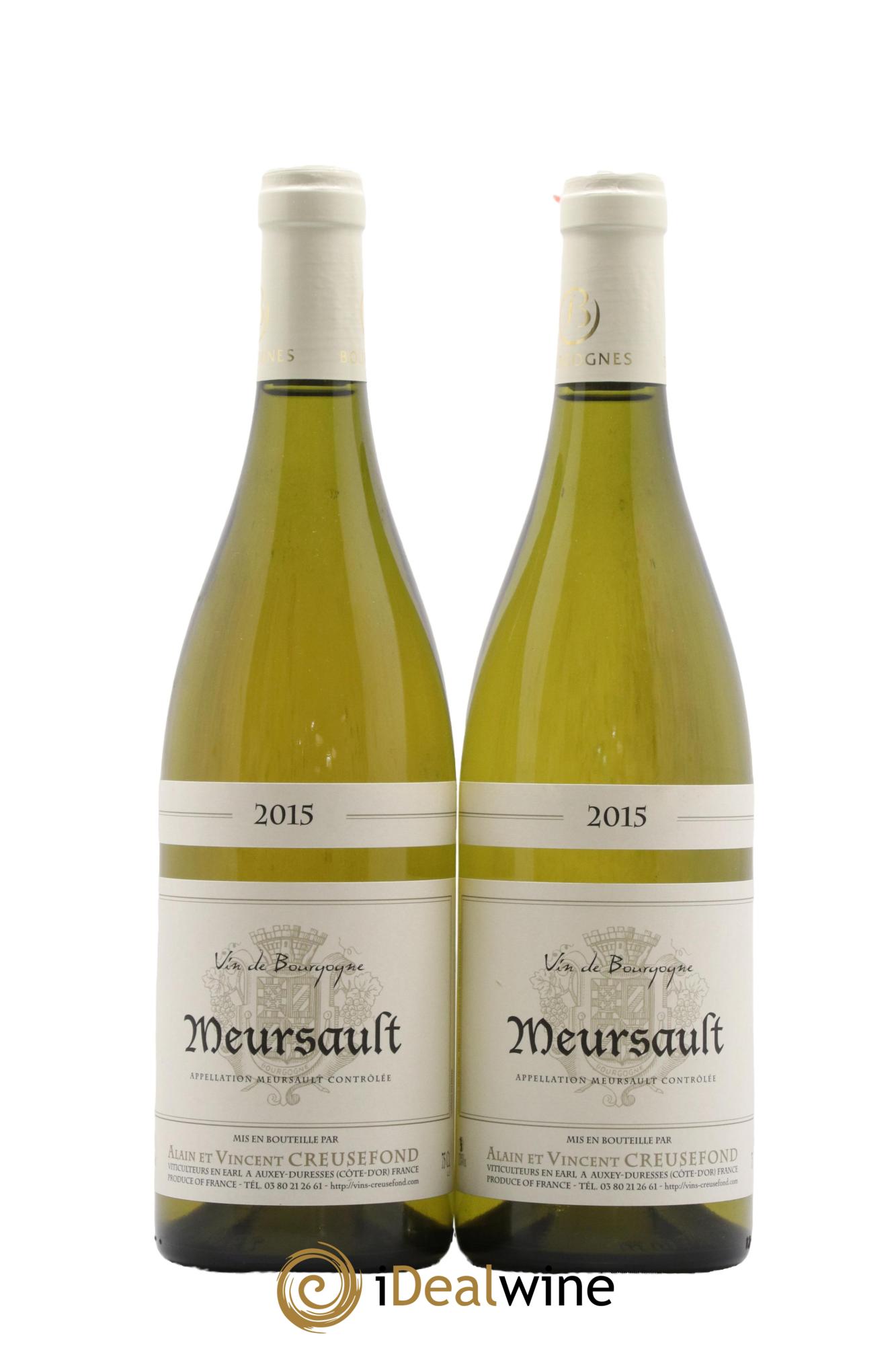 Meursault Alain et Vincent Creusefond 2015 - Lot de 2 bouteilles - 0