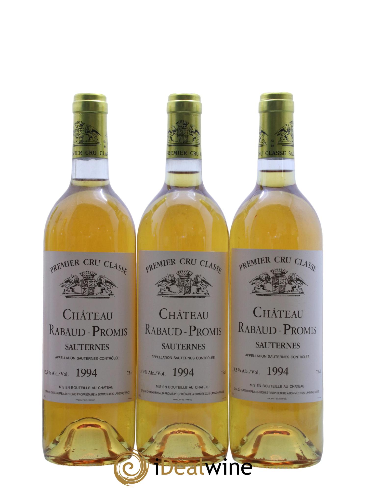 Château Rabaud Promis 1er Grand Cru Classé 1994 - Lotto di 6 bottiglie - 1