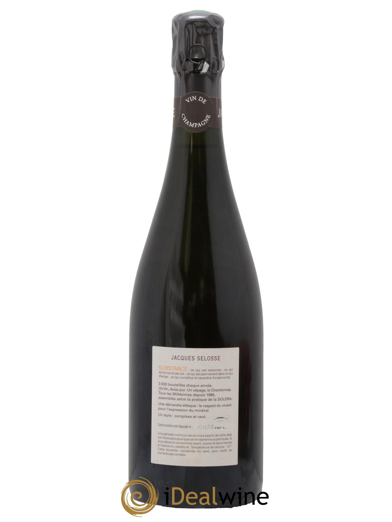 Substance Jacques Selosse - Lotto di 1 bottiglia - 1