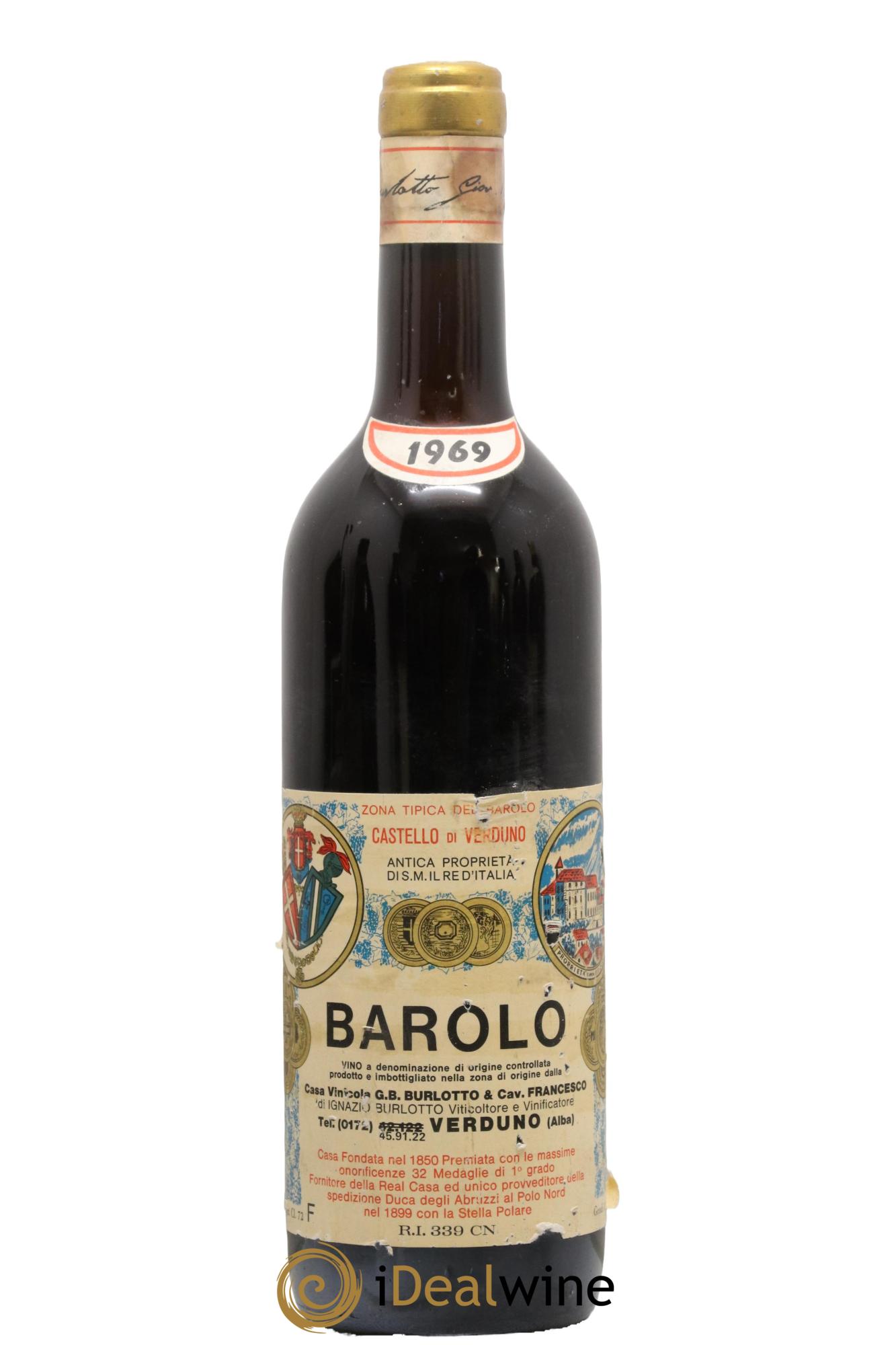 Barolo Burlotto 1969 - Lot de 1 bouteille - 0