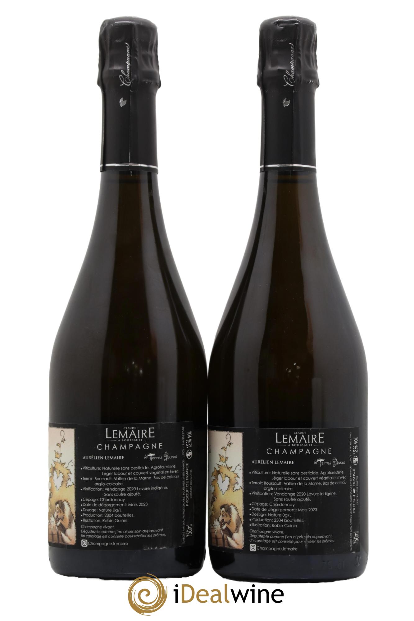 Les Terres Jaunes Aurélien Lemaire 2020 - Lot de 2 bouteilles - 1