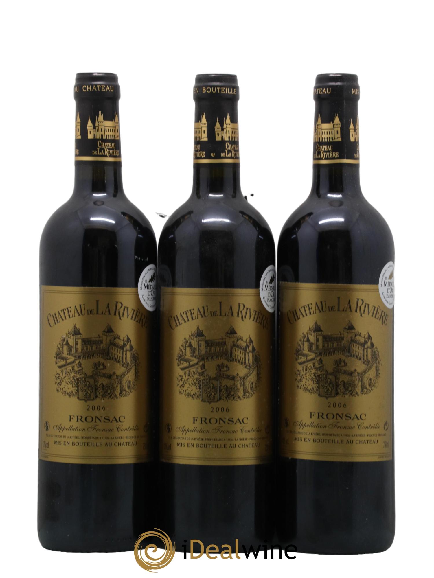 Château de La Rivière 2006 - Lot de 12 bouteilles - 1
