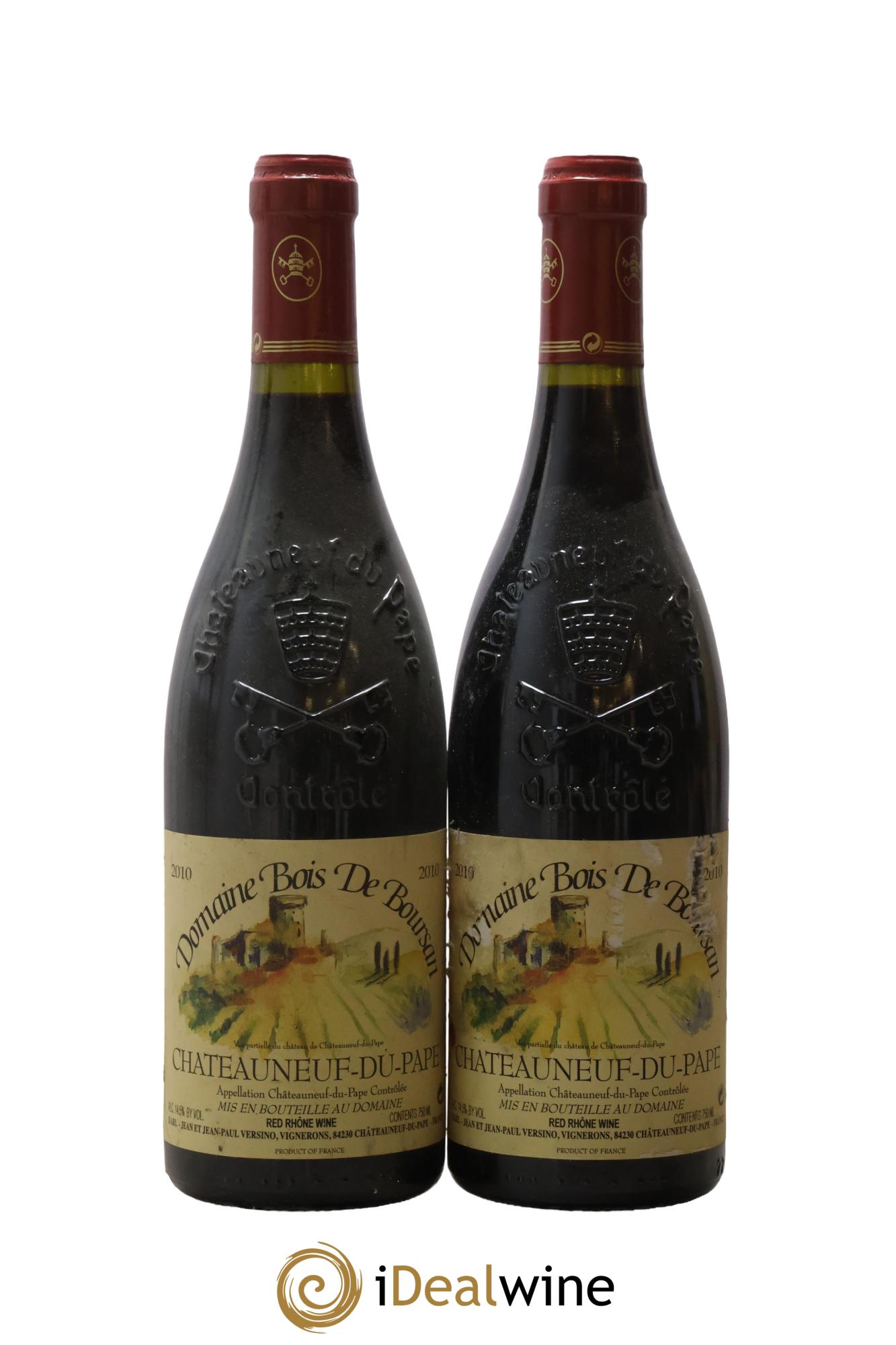 Châteauneuf-du-Pape Domaine Bois de Boursan (Domaine) Jean et Jean-Paul Versino 2010 - Lotto di 2 bottiglie - 0