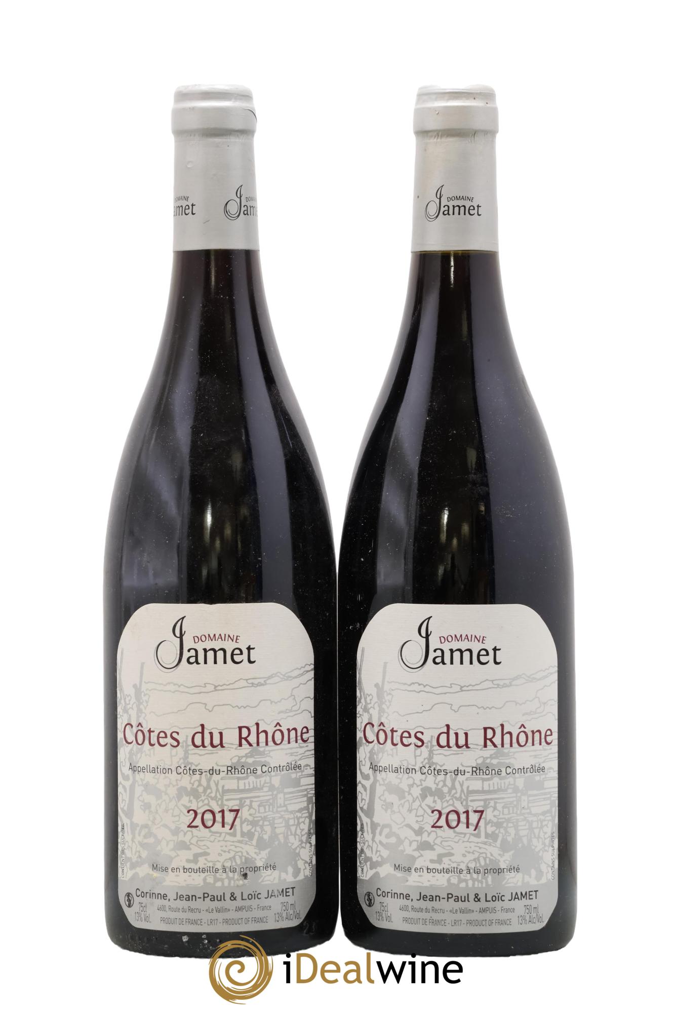 Côtes-du-Rhône Jamet (Domaine) 2017 - Lot of 2 bottles - 0