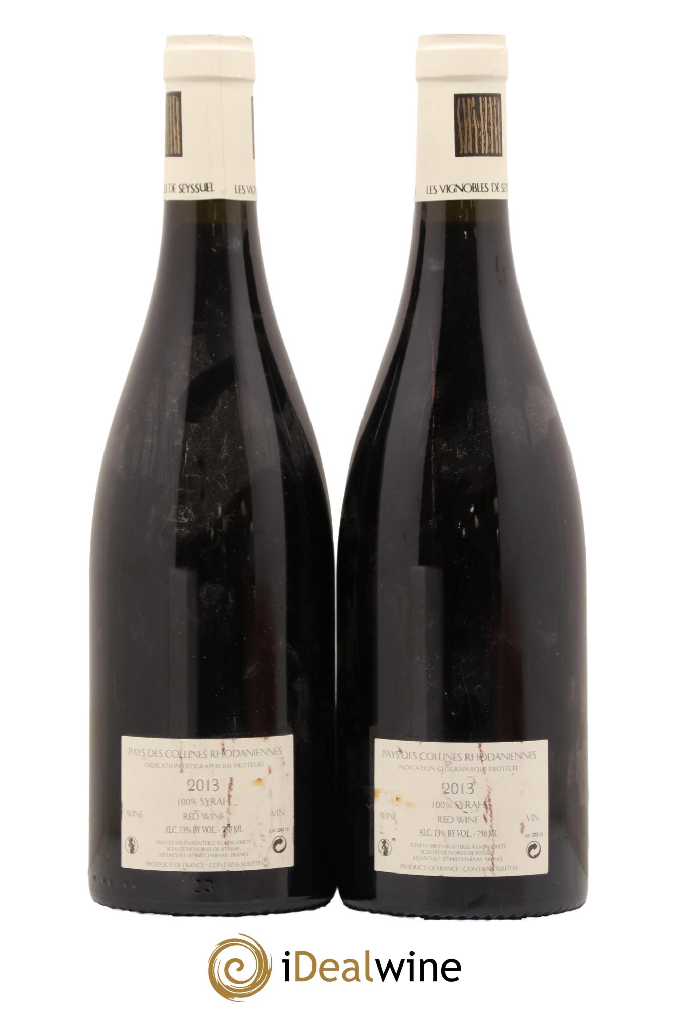 IGP Collines Rhodaniennes Saxeolum Les Vignobles de Seyssuel - Louis Cheze (Domaine) 2013 - Lotto di 2 bottiglie - 1