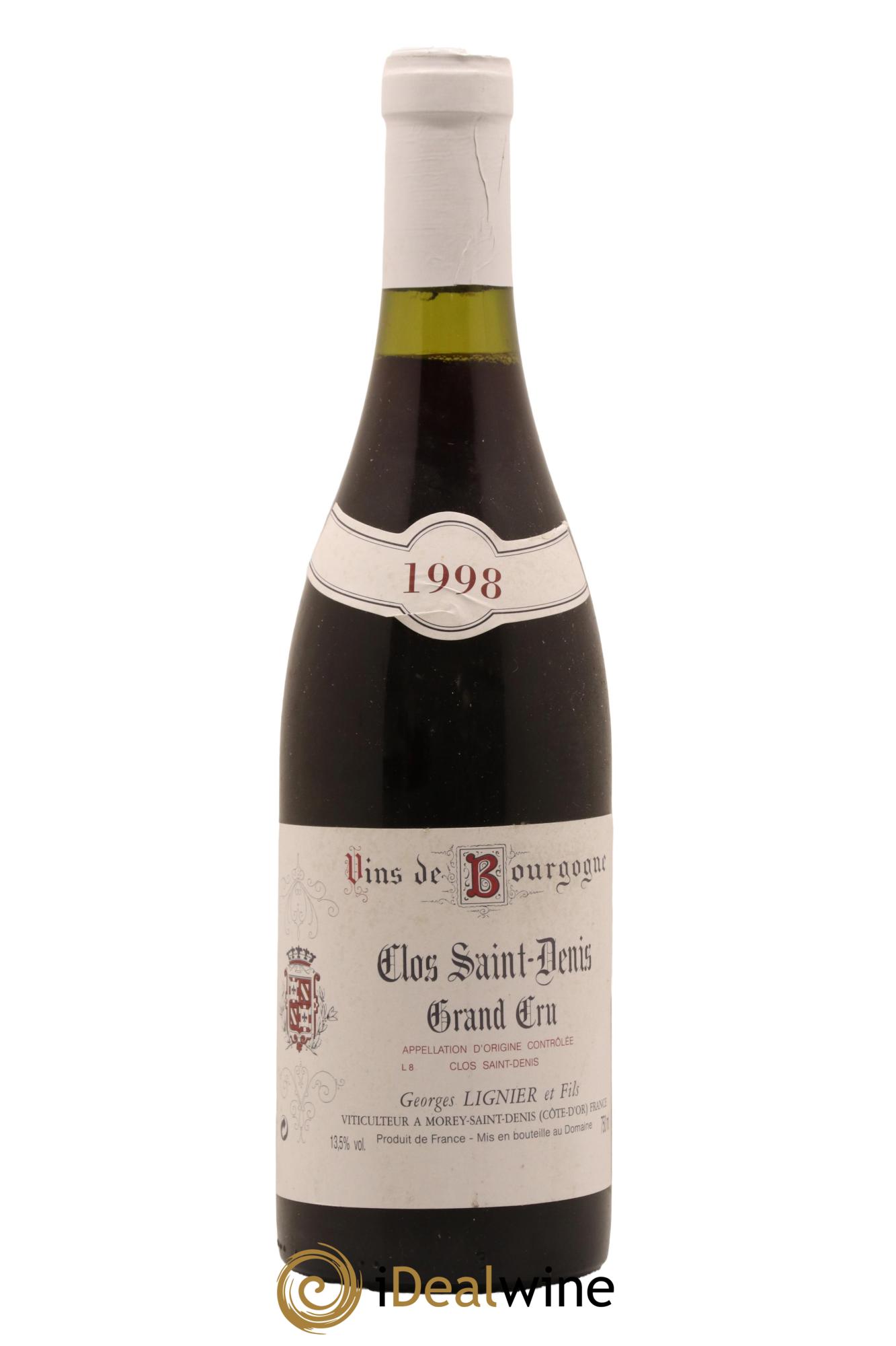 Clos Saint-Denis Grand Cru Georges Lignier (Domaine) 1998 - Lot de 1 bouteille - 0
