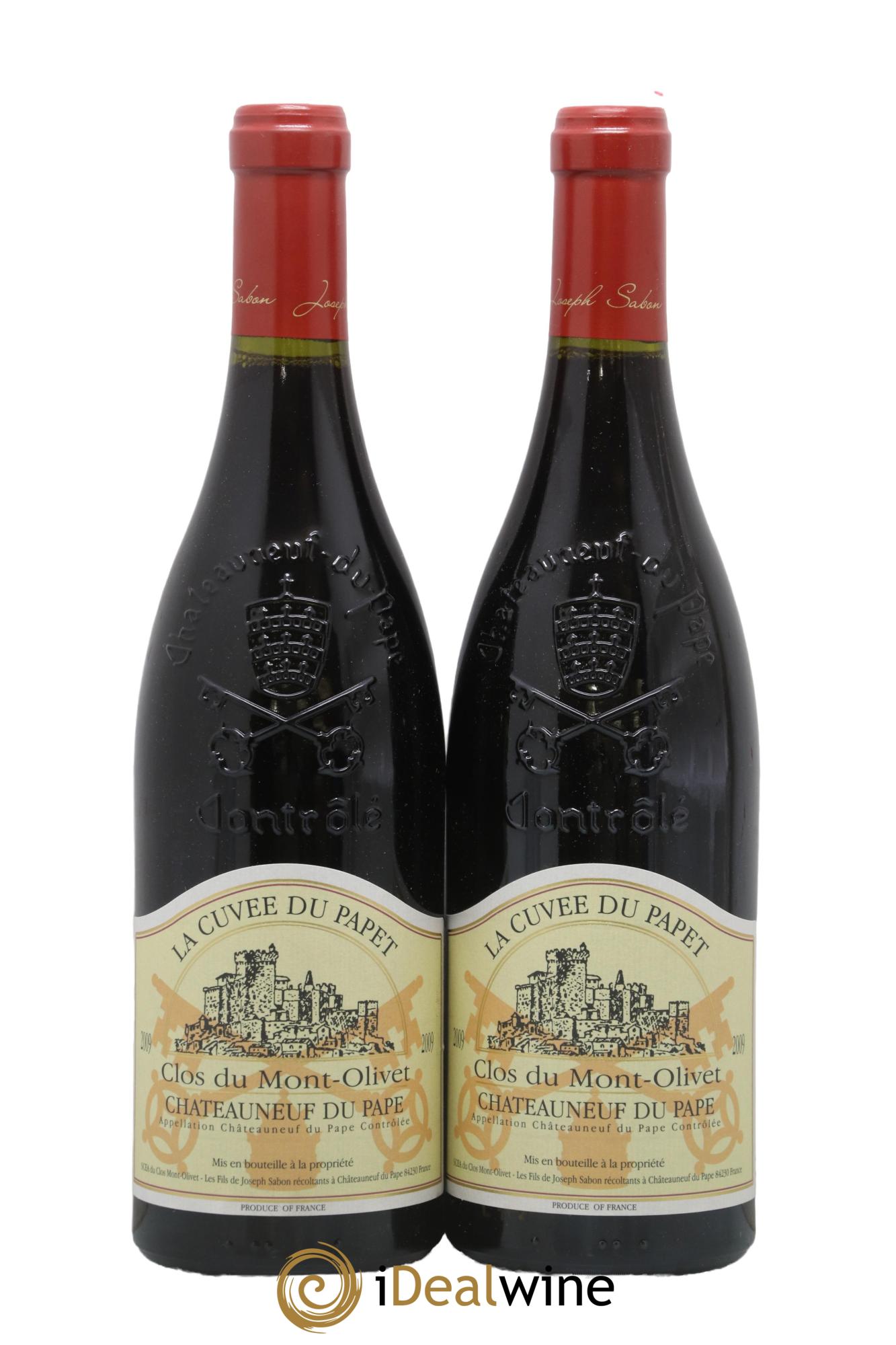 Châteauneuf-du-Pape Cuvée du Papet Clos du Mont-Olivet 2009 - Lot de 2 bouteilles - 0