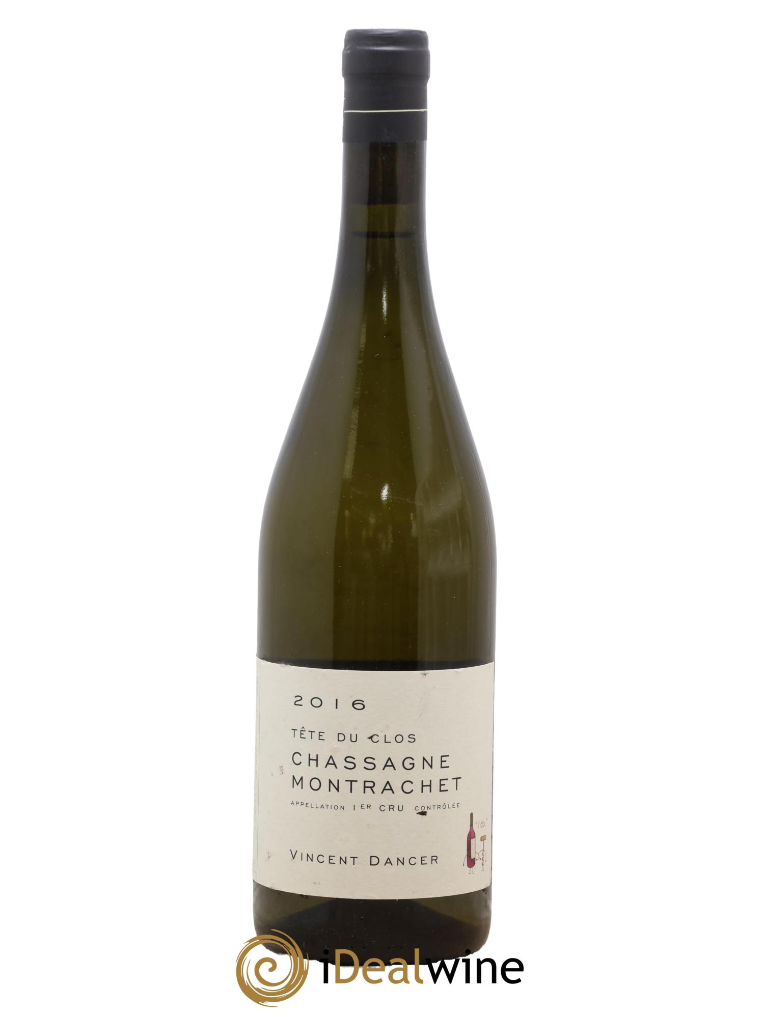 Chassagne-Montrachet 1er Cru (Morgeot) Tête du Clos Vincent Dancer 2016 - Lot de 1 bouteille - 0