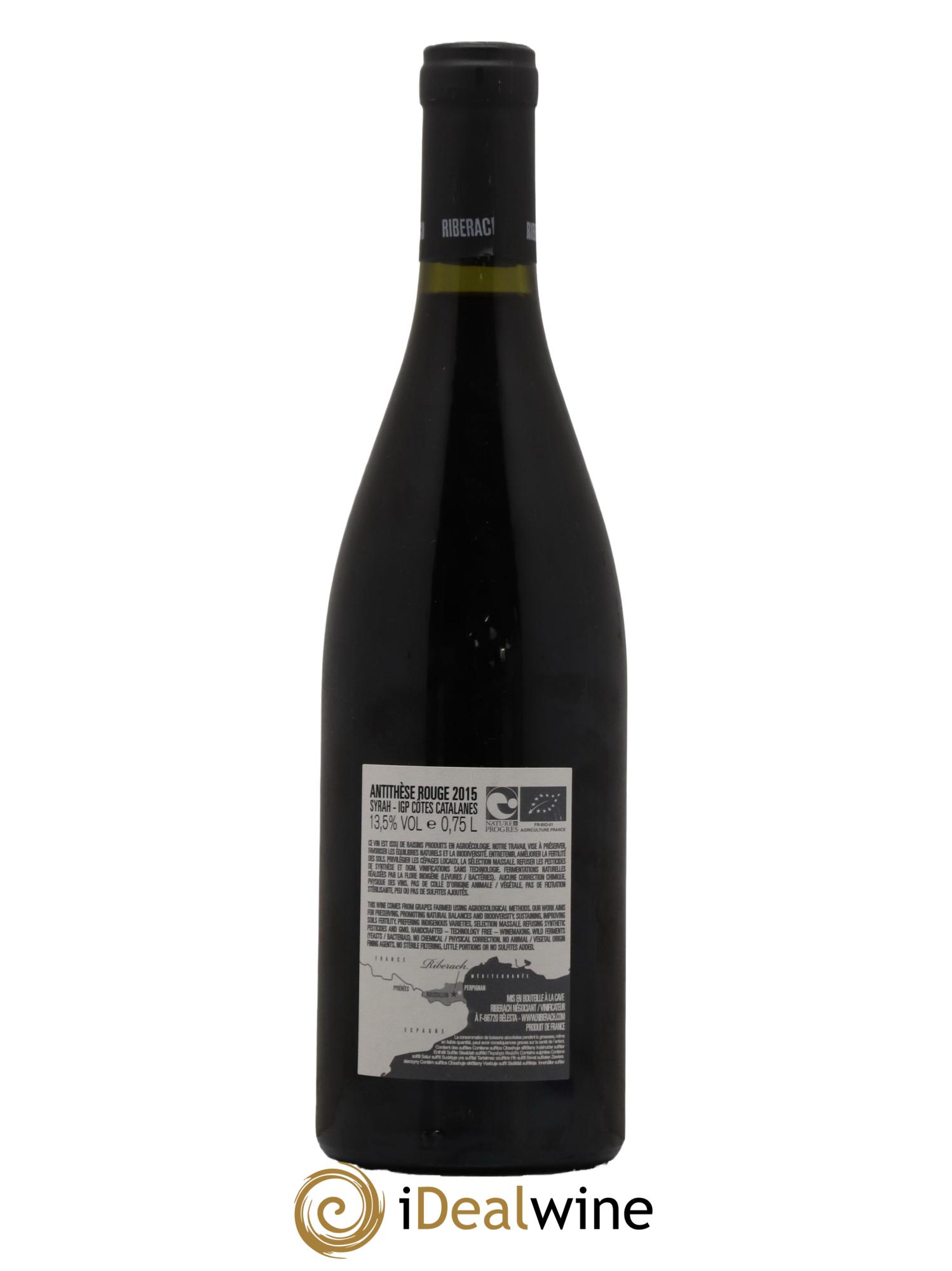 Côtes Catalanes (VDP des Côtes Catalanes) Antithèse Domaine Riberach 2015 - Posten von 1 Flasche - 1