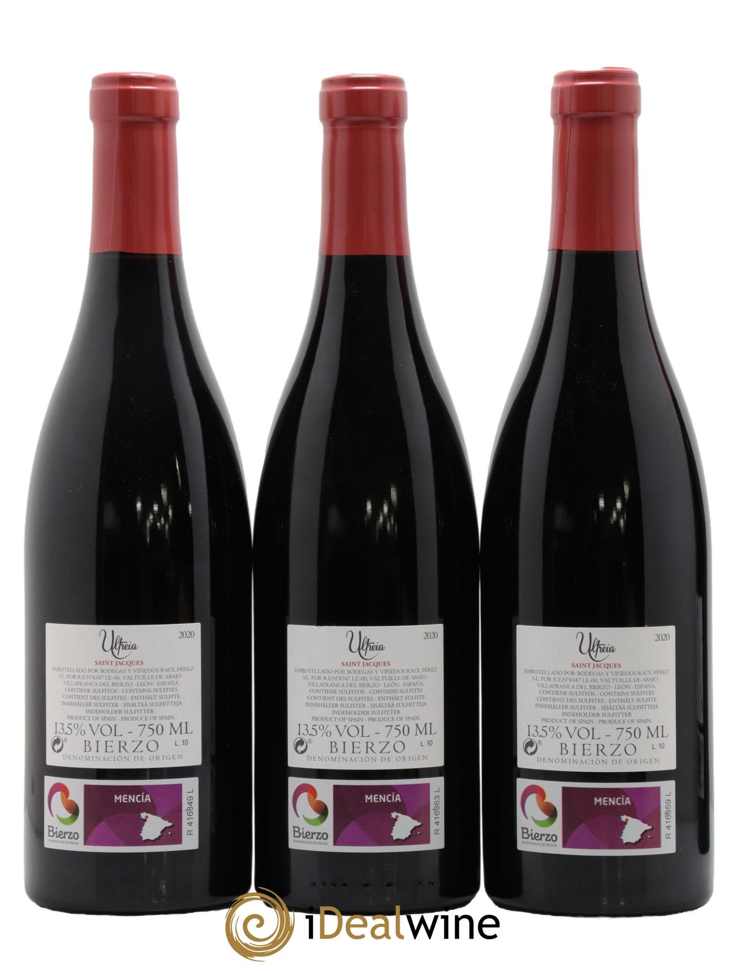 Bierzo DO Saint-Jacques Ultreia Raul Perez 2020 - Lot of 3 bottles - 1
