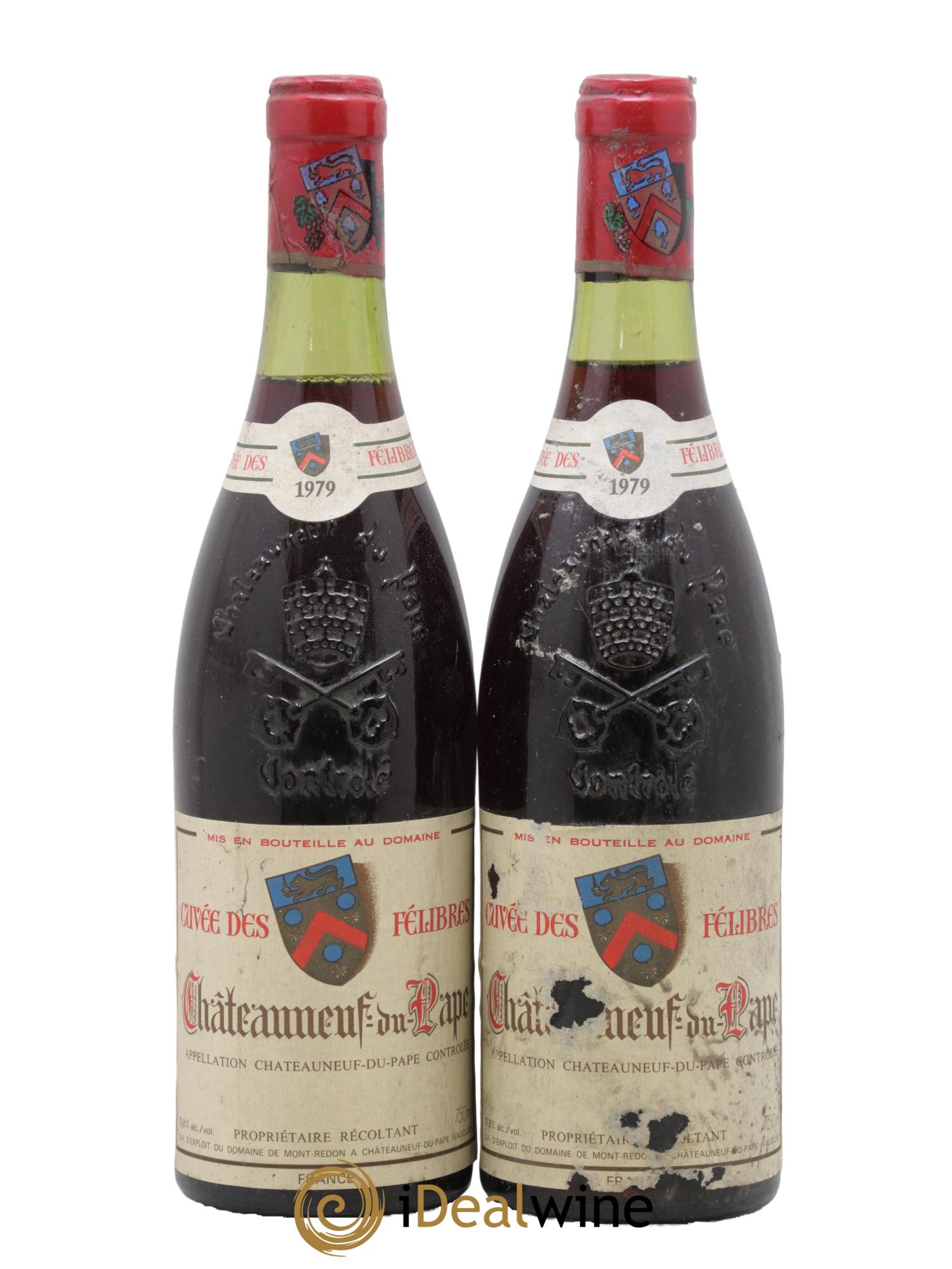 Châteauneuf-du-Pape Cuvée des Felibres Domaine Mont Redon 1979 - Lot de 2 bouteilles - 0