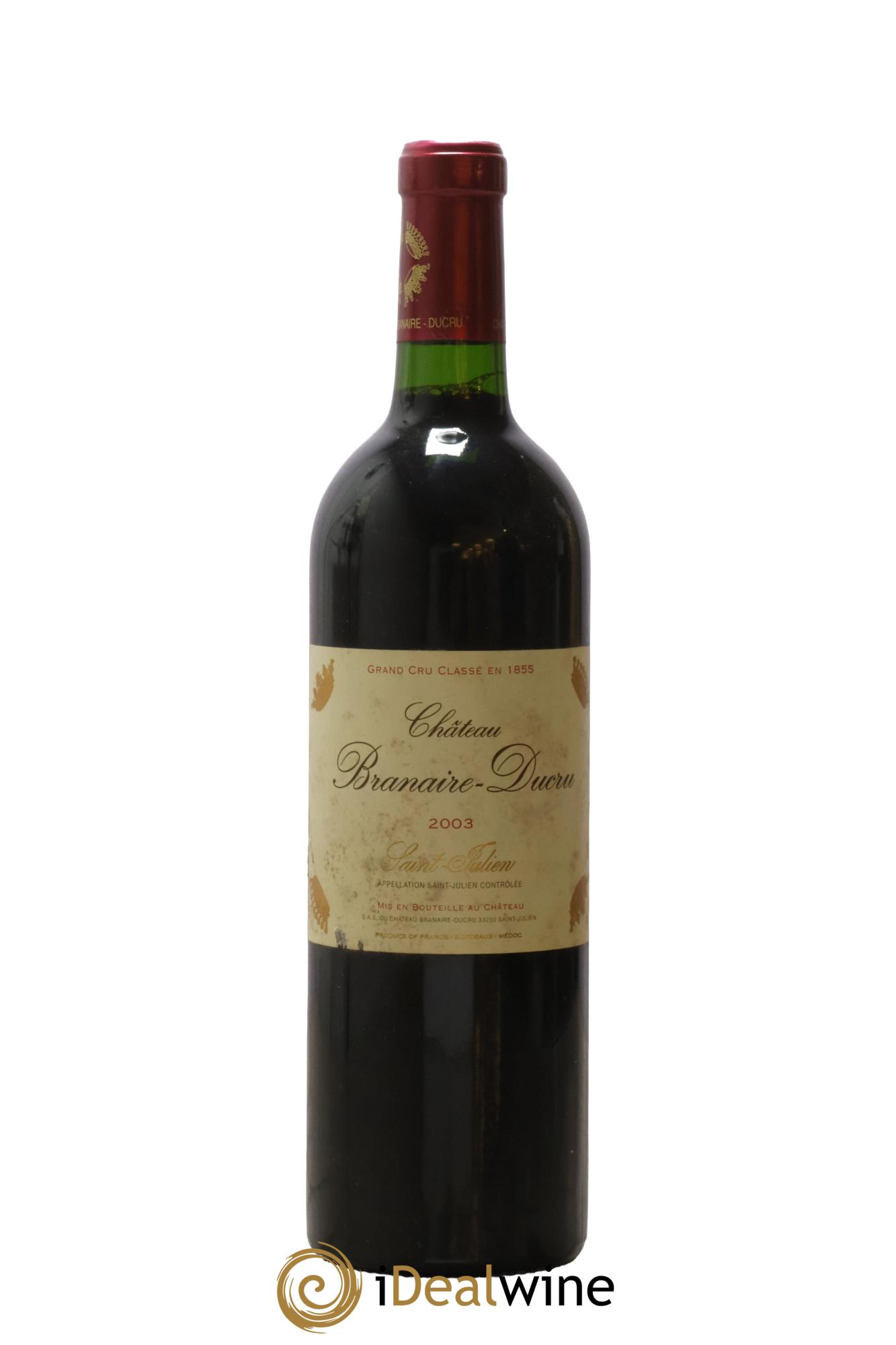 Château Branaire Ducru 4ème Grand Cru Classé 2003 - Lot de 1 bouteille - 0