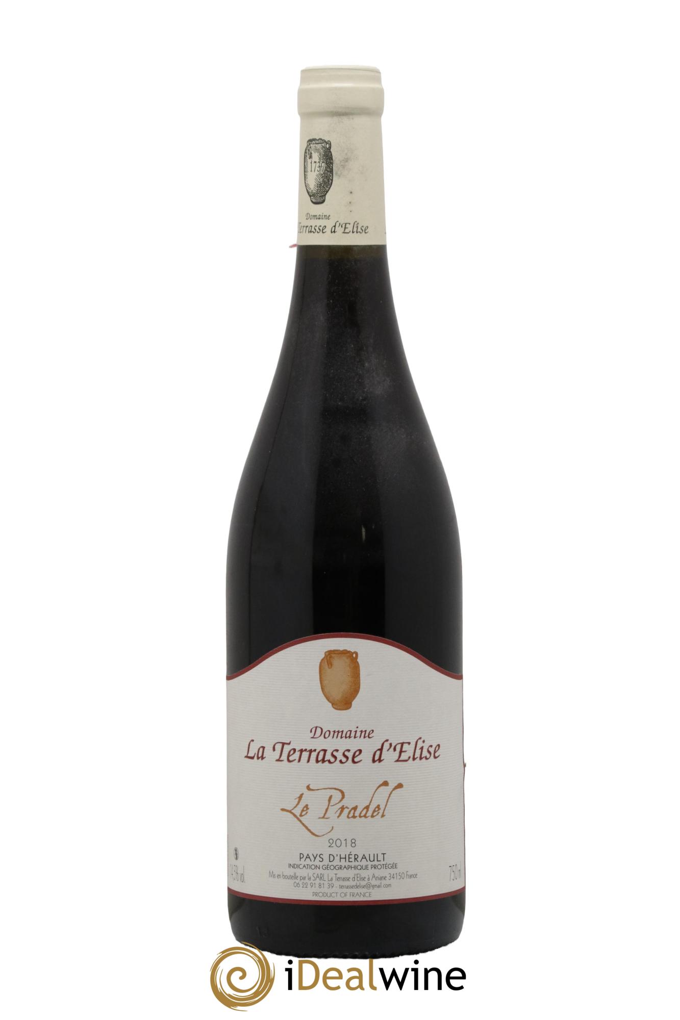 Pays d'Hérault Le Pradel Terrasse d'Elise (Domaine de la) 2018 - Lot de 1 bouteille - 0