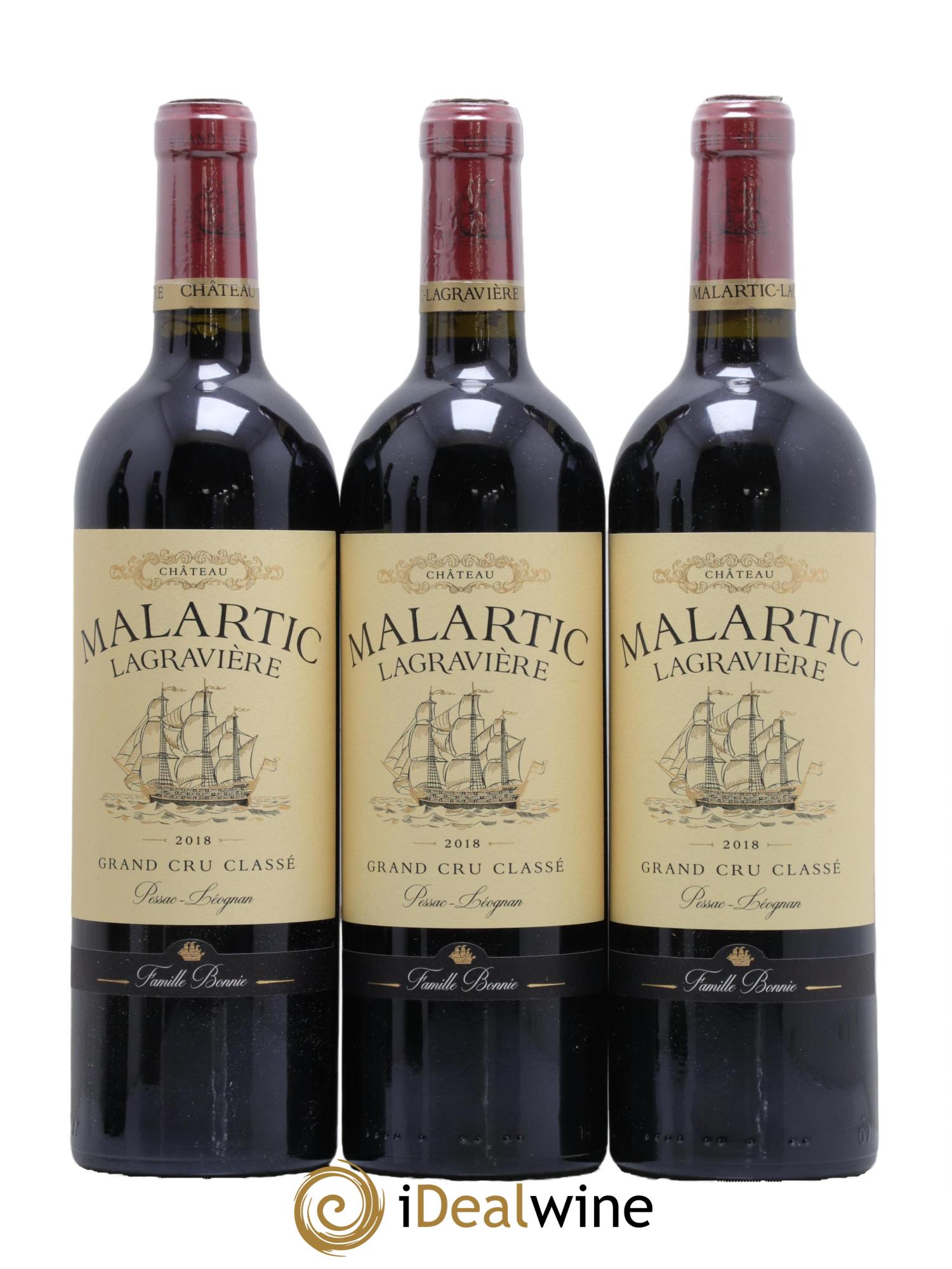 Château Malartic-Lagravière Cru Classé de Graves 2018 - Lot de 3 bouteilles - 0