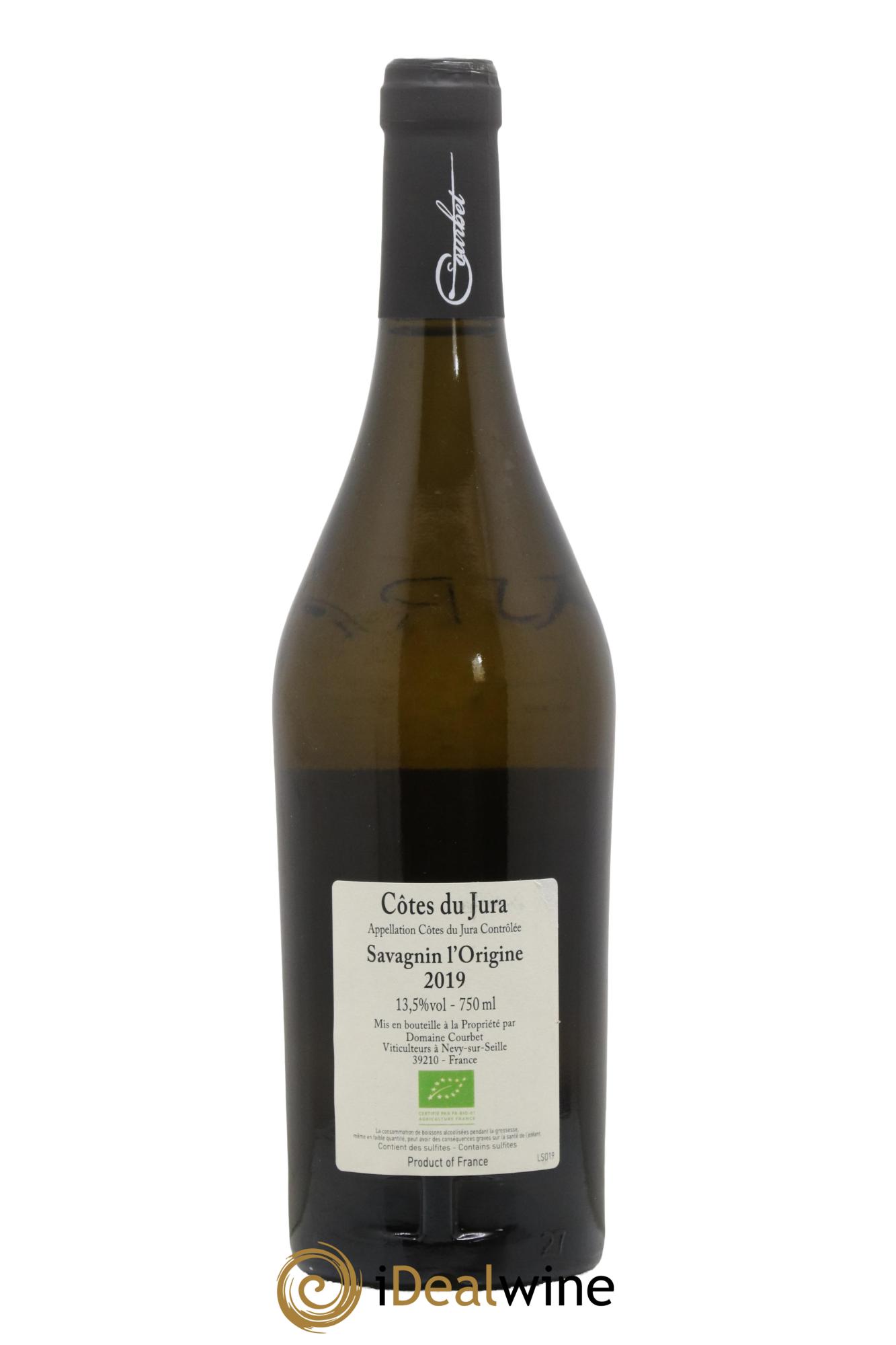 Côtes du Jura L Origine Domaine Courbet 2019 - Lot de 1 bouteille - 1