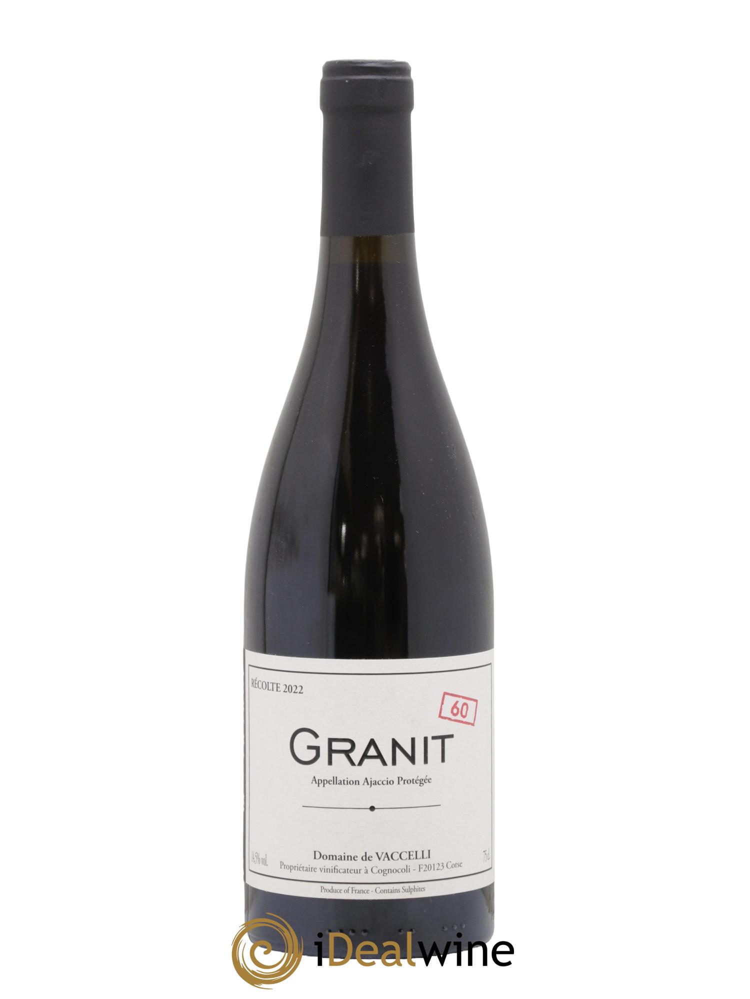 Ajaccio Granit 60 Vaccelli 2022 - Posten von 1 Flasche - 0