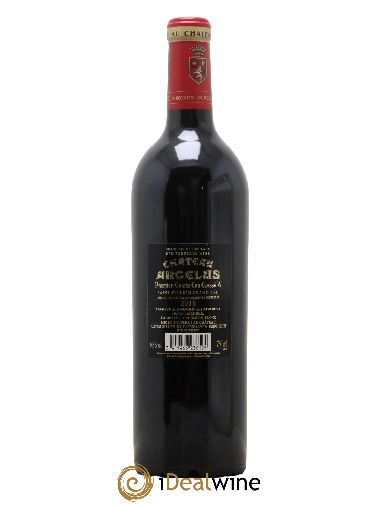 Château Angélus 1er Grand Cru Classé A  2016 - Lot of 1 bottle - 1