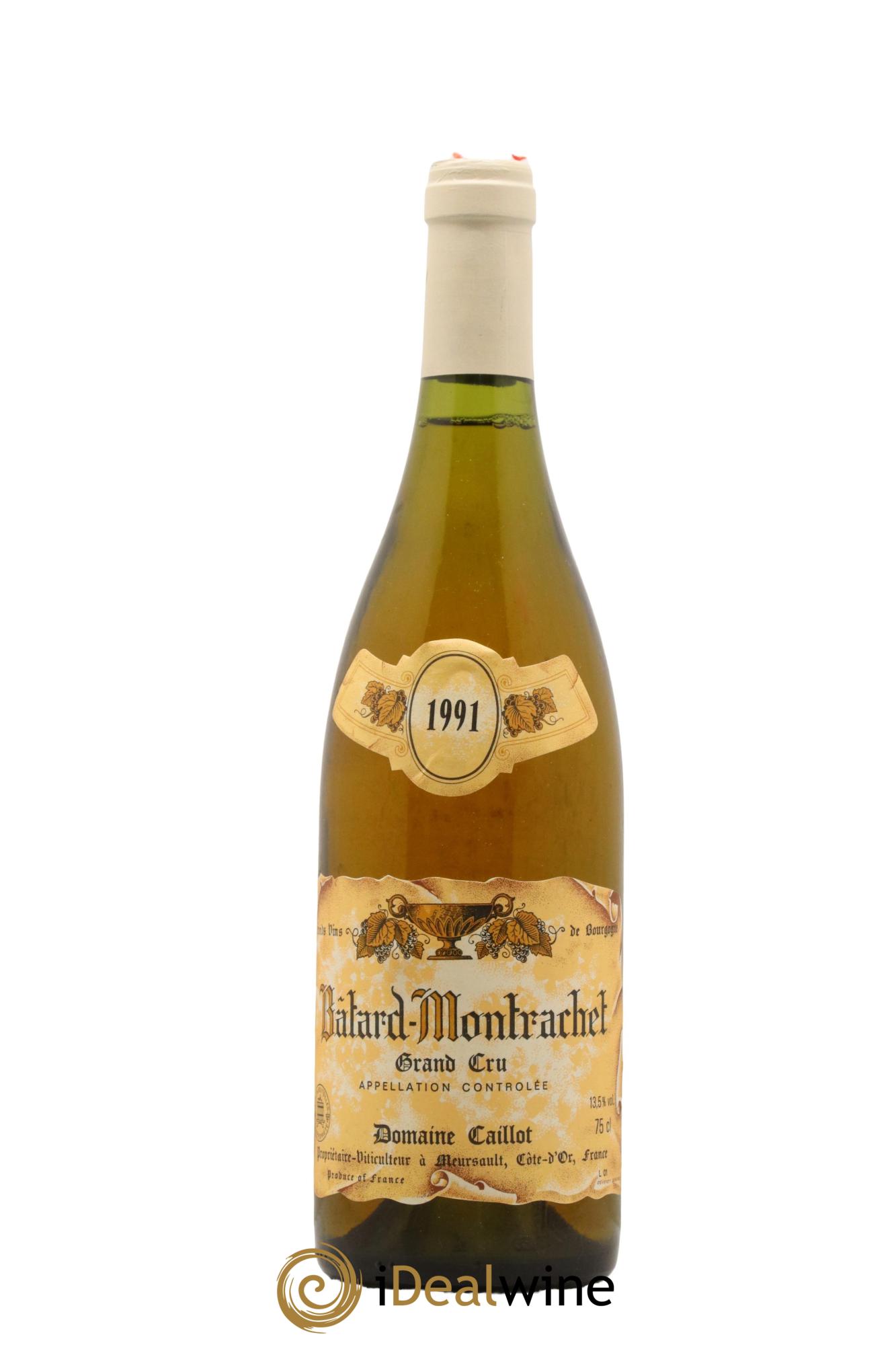 Bâtard-Montrachet Grand Cru Domaine Caillot 1991 - Lot de 1 bouteille - 0