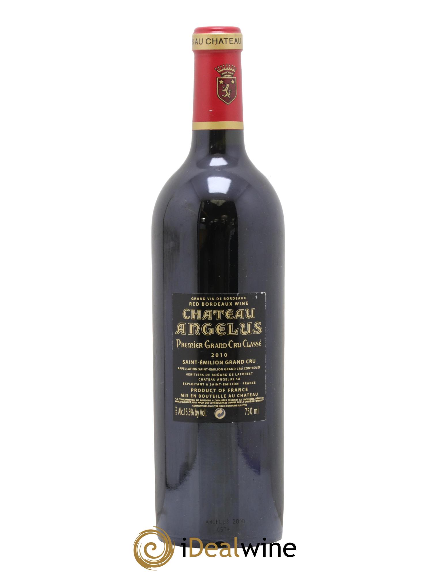 Château Angélus 1er Grand Cru Classé A 2010 - Lot de 1 bouteille - 1