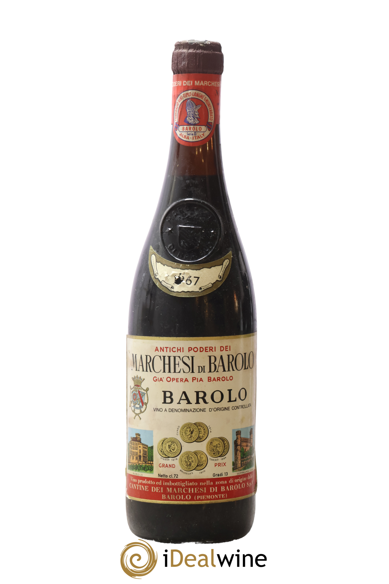 Barolo DOCG Marchesi di Barolo 1967 - Lot de 1 bouteille - 0