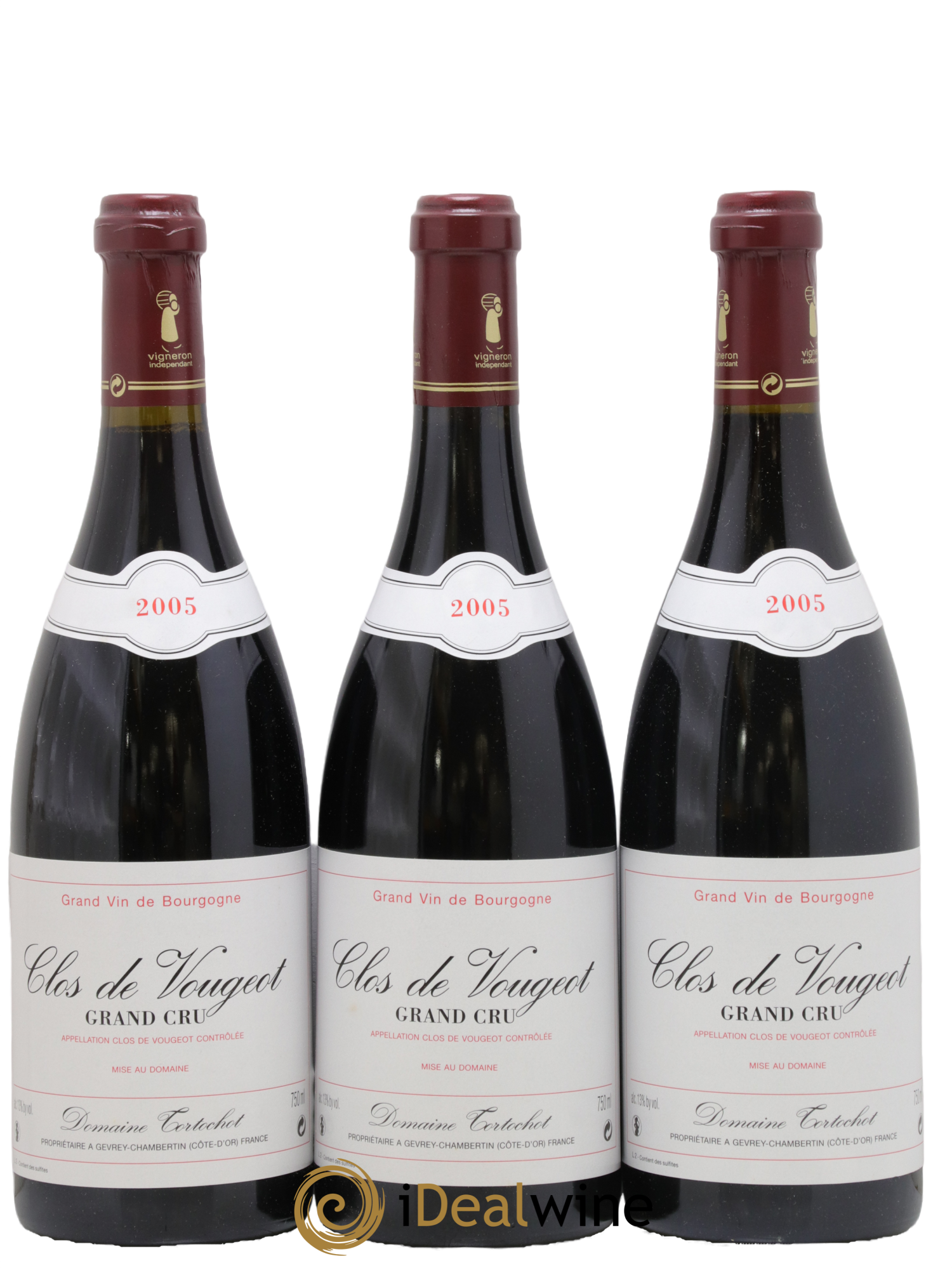 Clos de Vougeot Grand Cru Tortochot (Domaine) 2005 - Lot de 3 bouteilles - 0